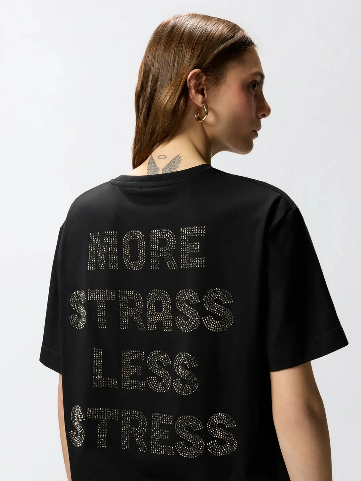 PINKO T-shirt Donna STREPITOSO T-SHIRT 105526-A33S Z99 NERO LIMOUSINE - Image 4