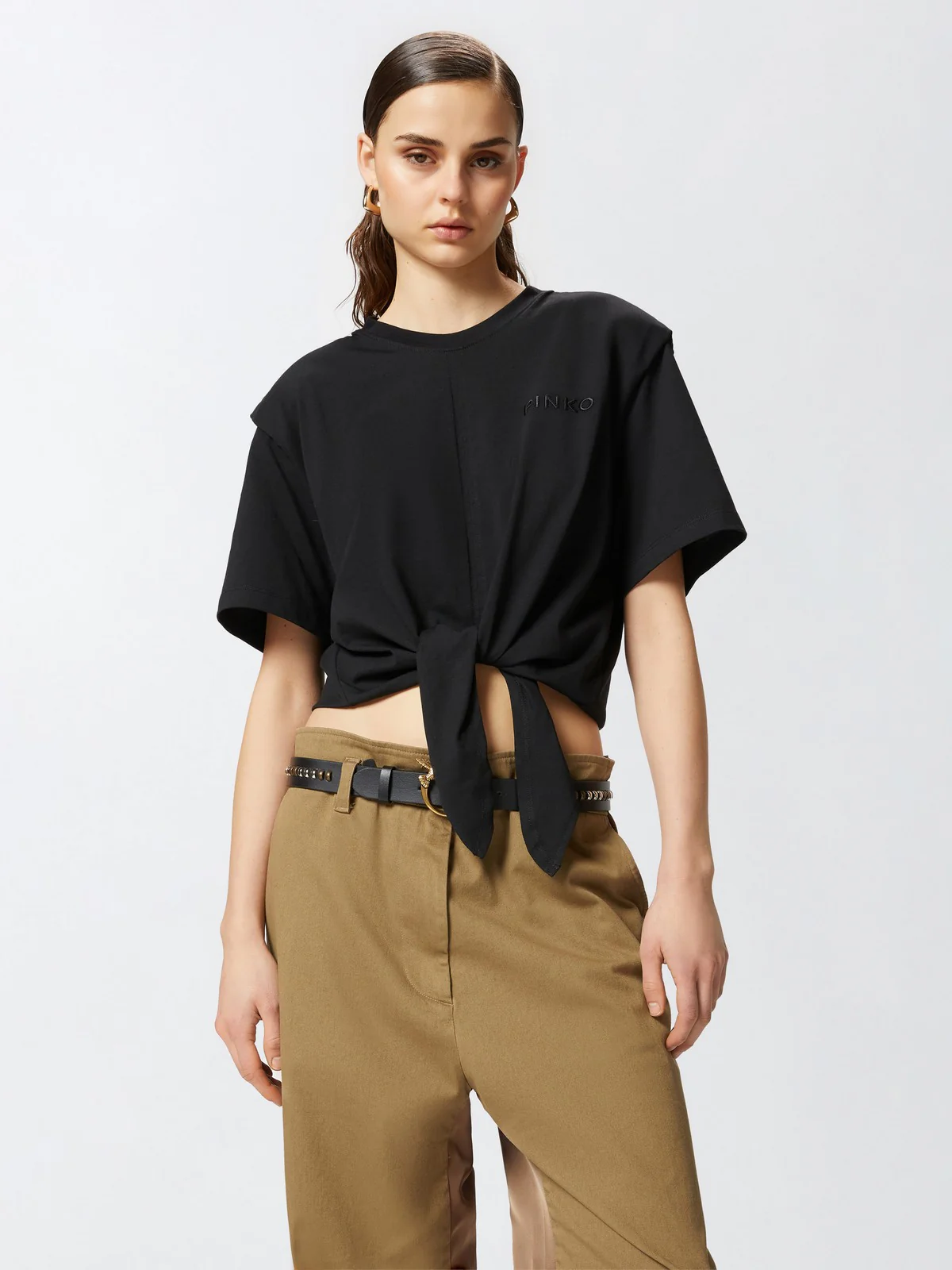 PINKO T-shirt Donna TUCA TUCA T-SHIRT JERSEY VINTA 105015-A2ID Z99 Nero - Image 3