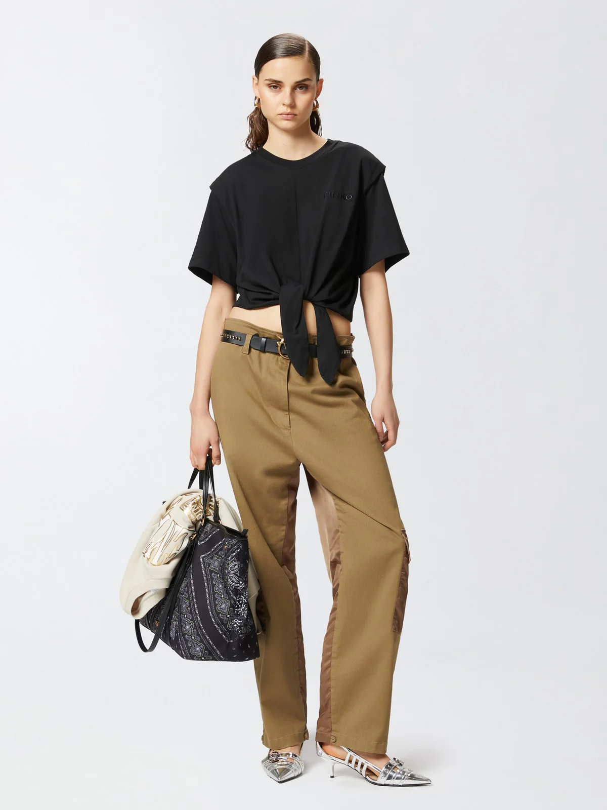 PINKO T-shirt Donna TUCA TUCA T-SHIRT JERSEY VINTA 105015-A2ID Z99 Nero - Image 4