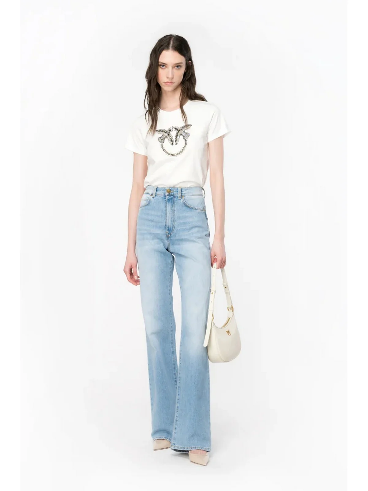PINKO T-Shirt e Polo Donna  100535-A1R7 Z15 Bianco - Image 3