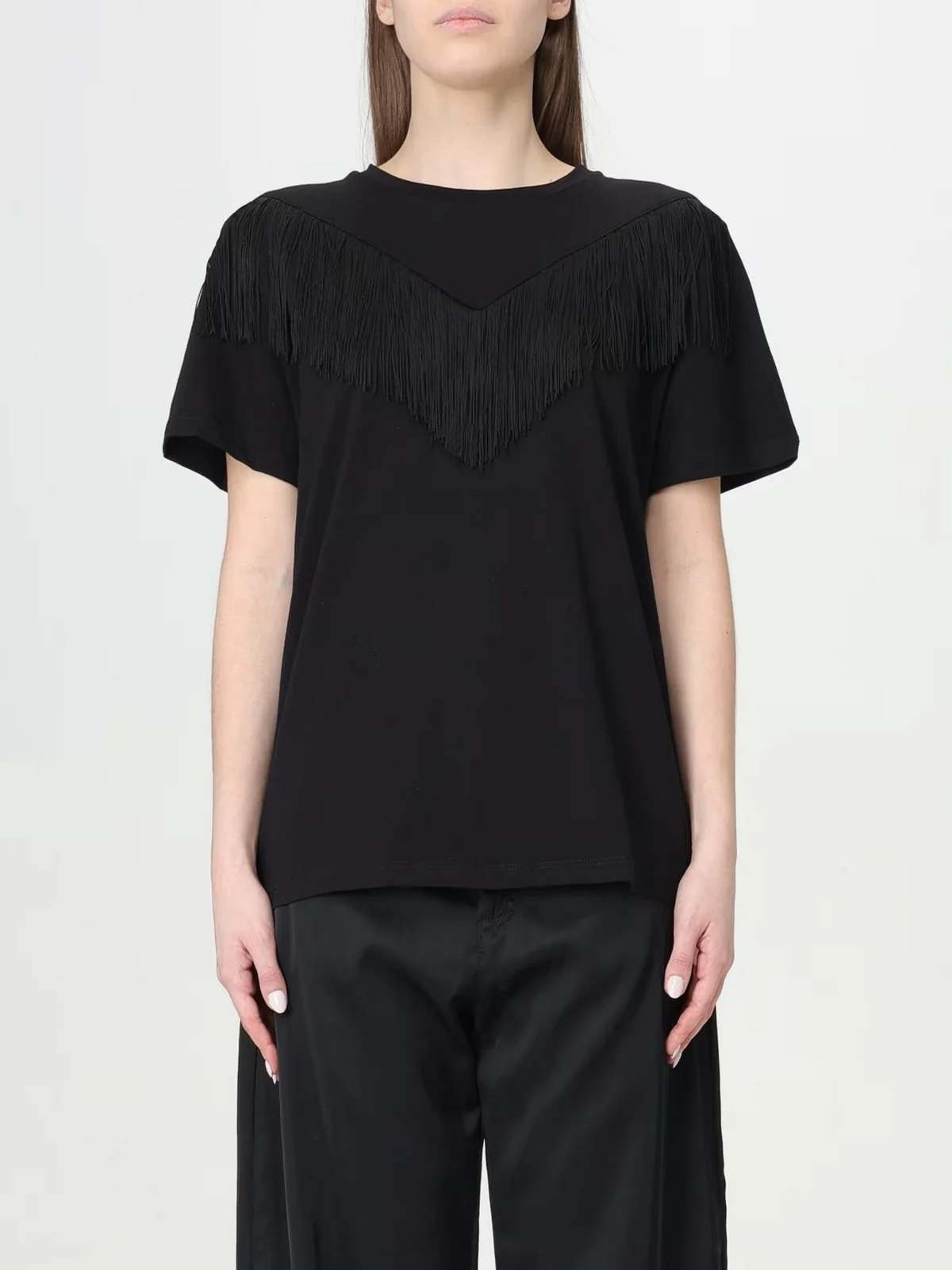 PINKO T-Shirt e Polo Donna 103727-A1XS Z99 Nero - Image 2