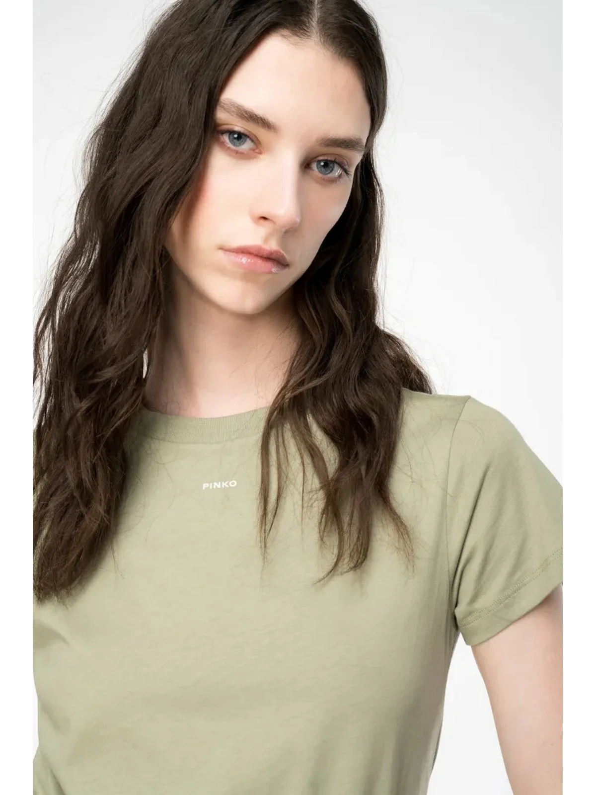 PINKO T-Shirt e Polo Donna Basico 100373-A1N8 U84 Verde - Image 2
