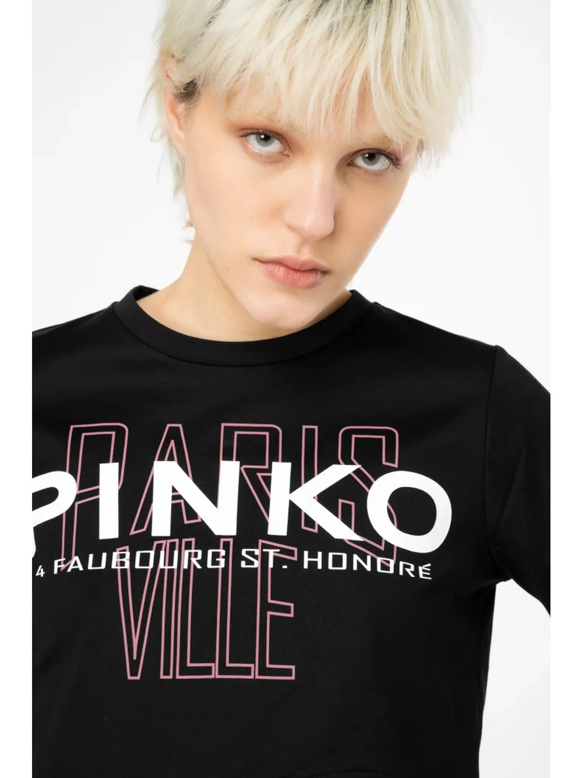 PINKO T-Shirt e Polo Donna Martignano 103130-A1LV Z99 Nero - Image 3