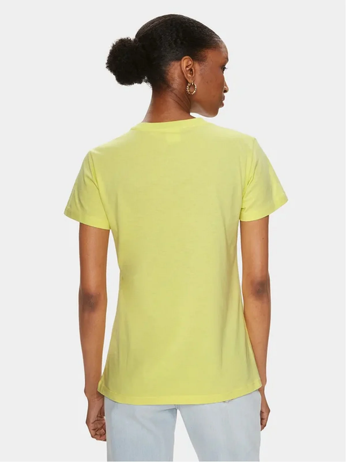 PINKO T-Shirt e Polo Donna Start 101752-A1NW H23 Giallo - Image 3