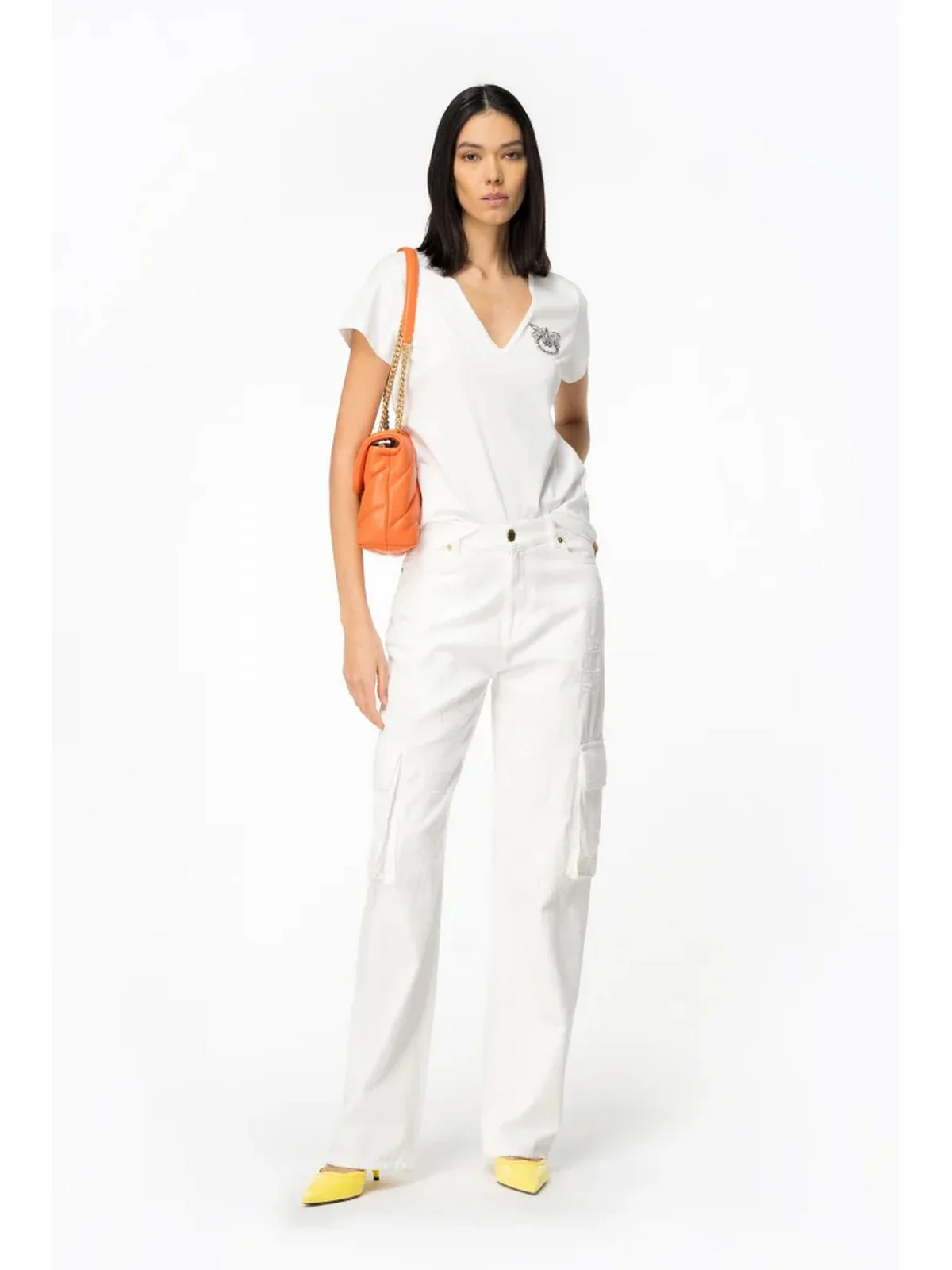 PINKO T-Shirt e Polo Donna Turbato 100372-A1R7 Z15 Bianco - Image 3