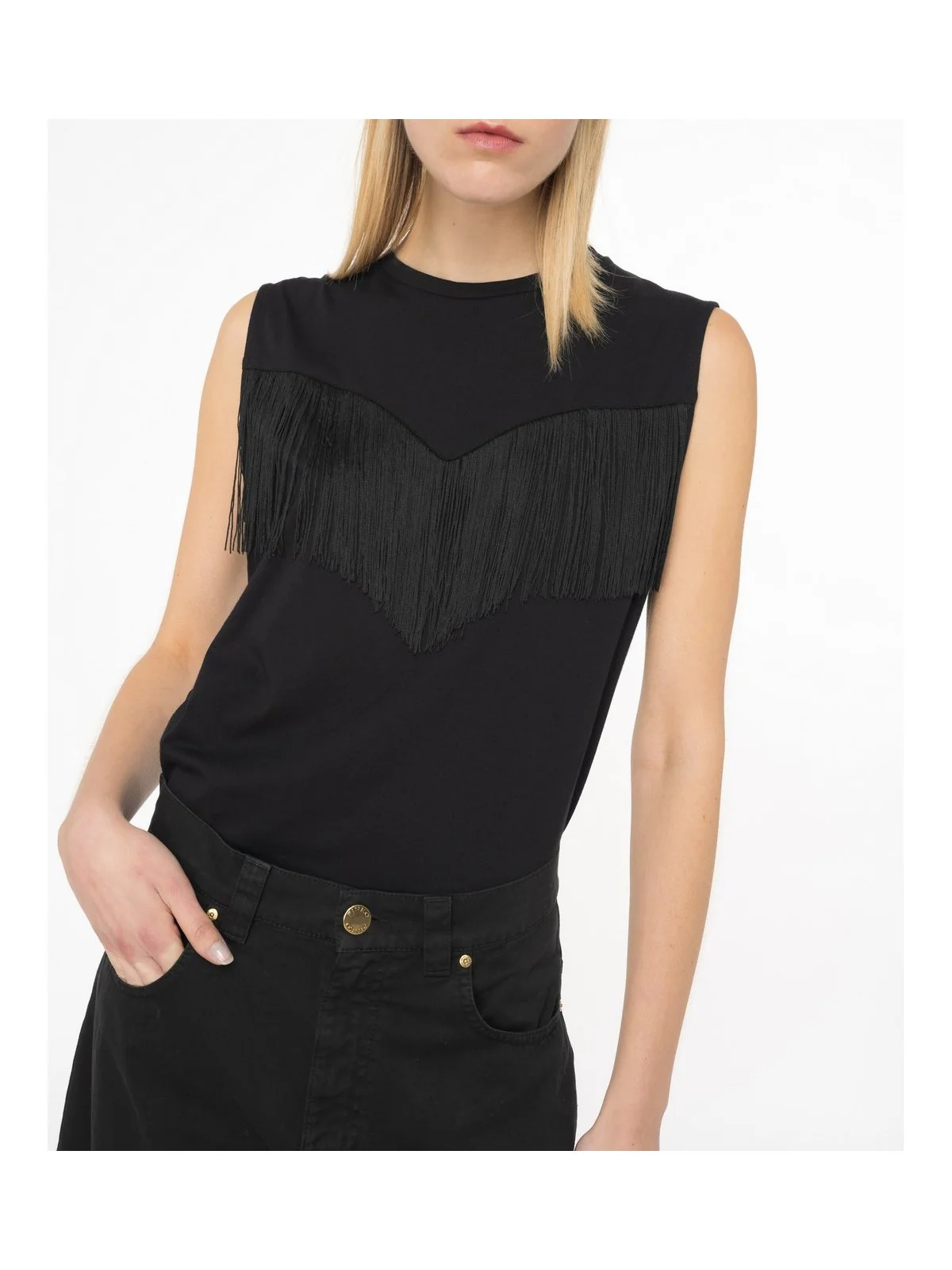 PINKO T-Shirt e Polo Donna Twilight 103726-A1XS Z99 Nero - Image 3