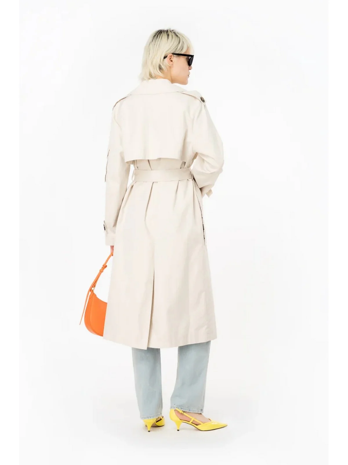 PINKO Trench Donna Titano 103087-A1MC D06 Beige - Image 4
