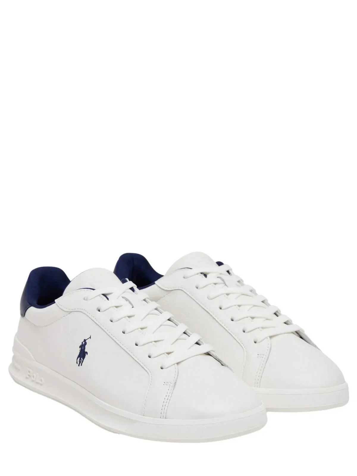 POLO RALPH LAUREN Sneaker Uomo HRT CRT II-SNEAKERS-LOW TOP LACE 809968172 001 DECKWASH WHITE/NAVY - Image 2