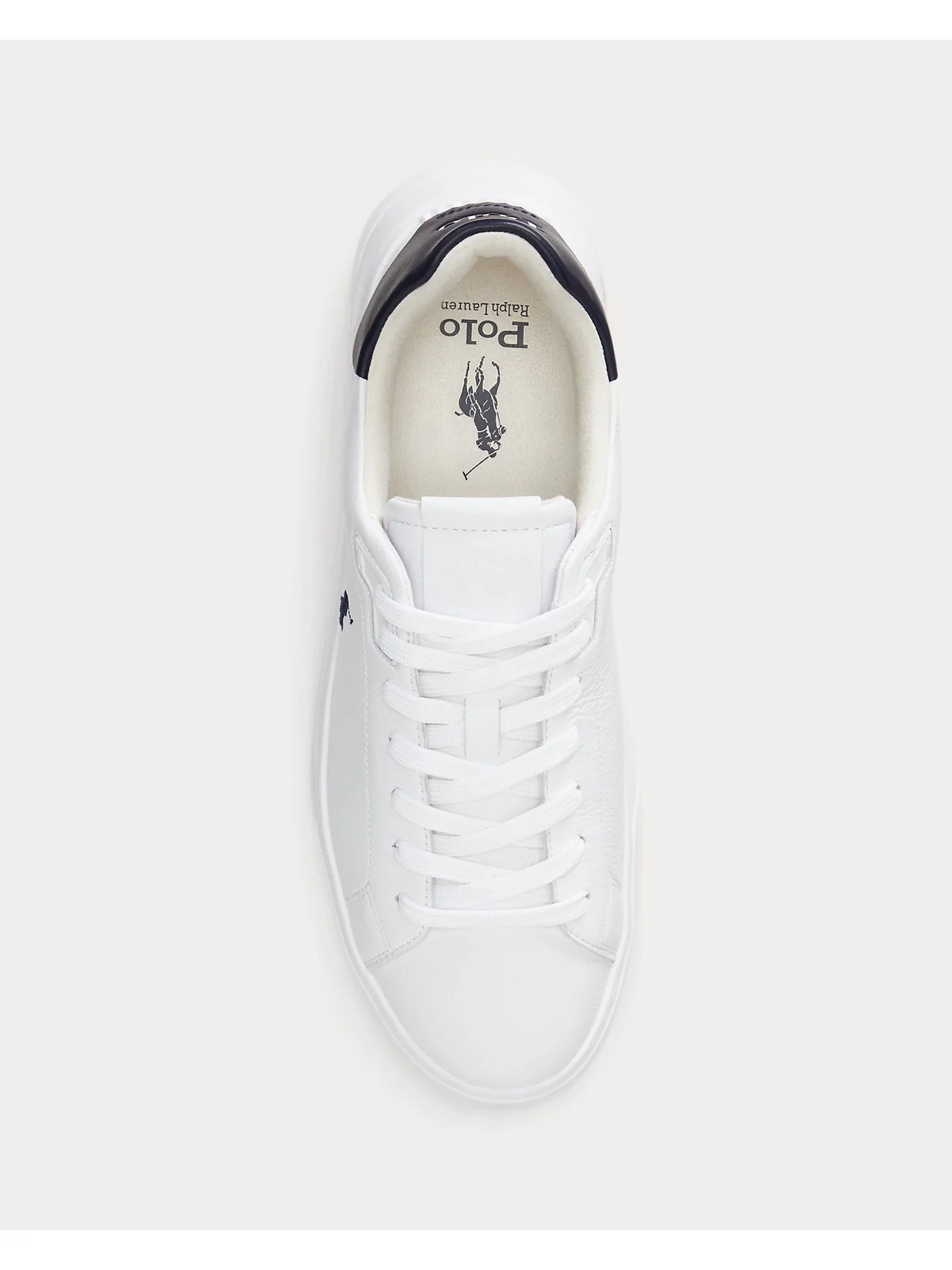 POLO RALPH LAUREN Sneaker Uomo RLITE COURT-SNEAKERS-LOW TOP LACE 809974097 001 WHITE/NAVY - Image 4