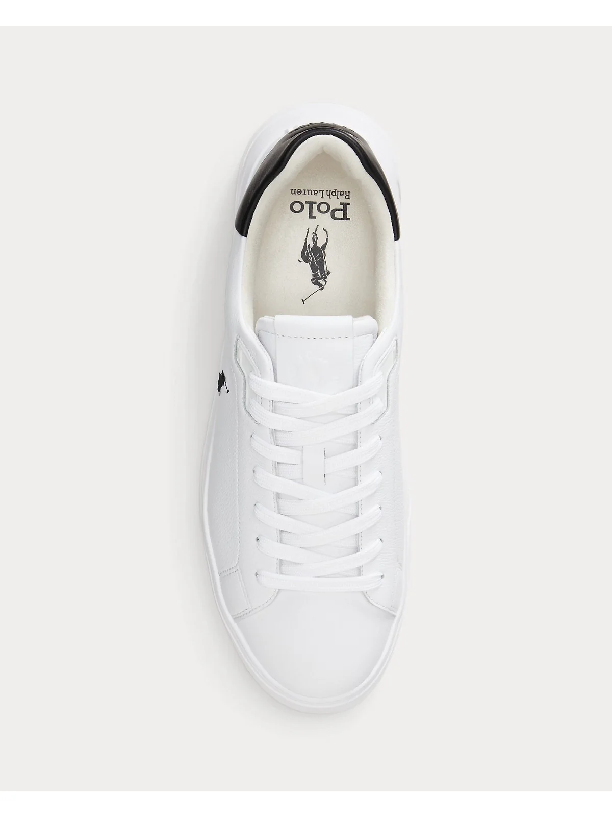 POLO RALPH LAUREN Sneaker Uomo RLITE COURT-SNEAKERS-LOW TOP LACE 809974097 002 WHITE/BLACK - Image 4