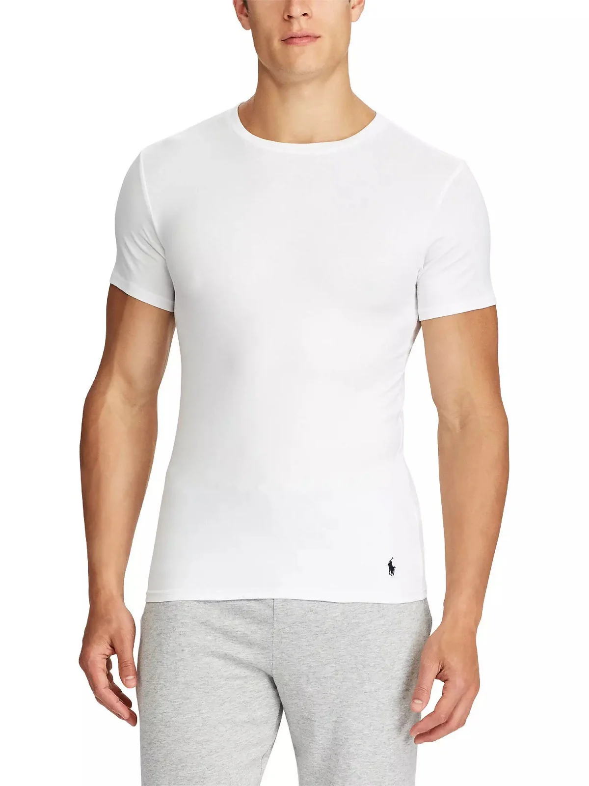POLO RALPH LAUREN T-shirt Uomo CLASSIC-2 PACK-CREW UNDERSHIRT 714835960 002 2PK WHITE/WHITE - Image 2
