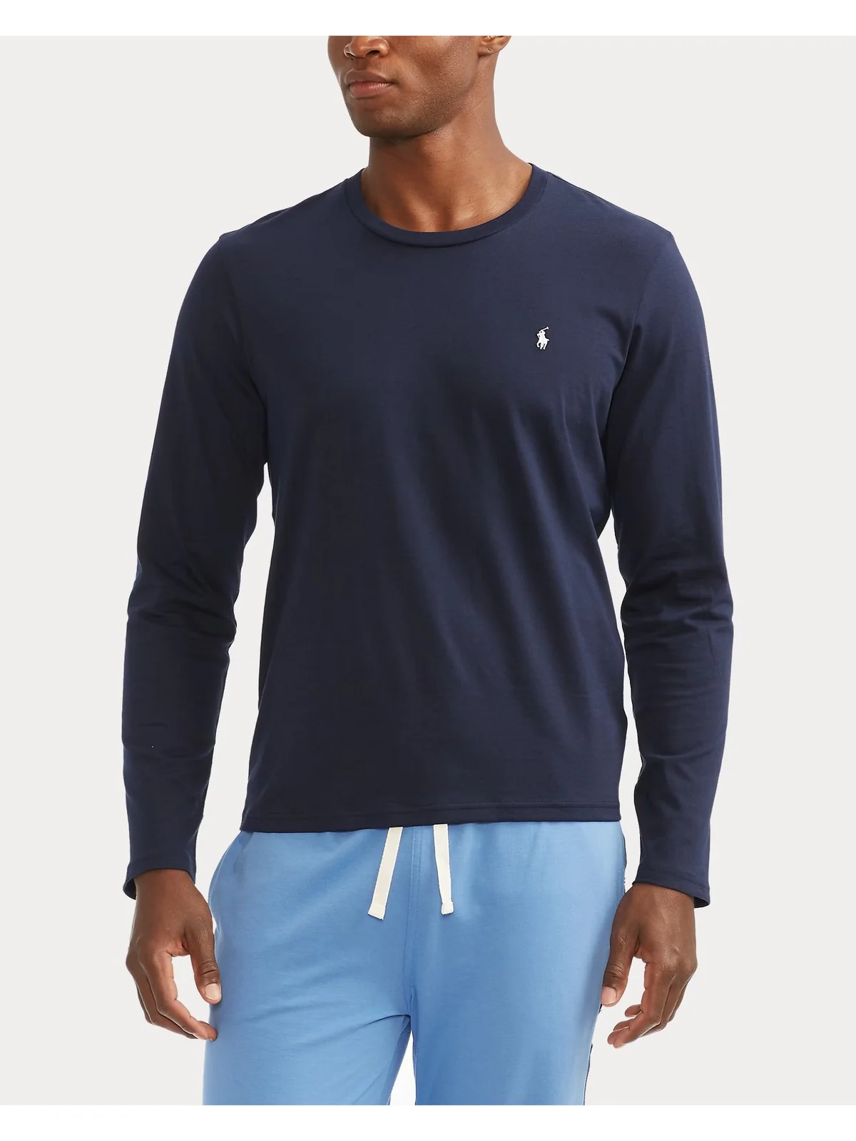 POLO RALPH LAUREN T-shirt Uomo L/S CREW-SLEEP-TOP 714844759 002 CRUISE NAVY - Image 2