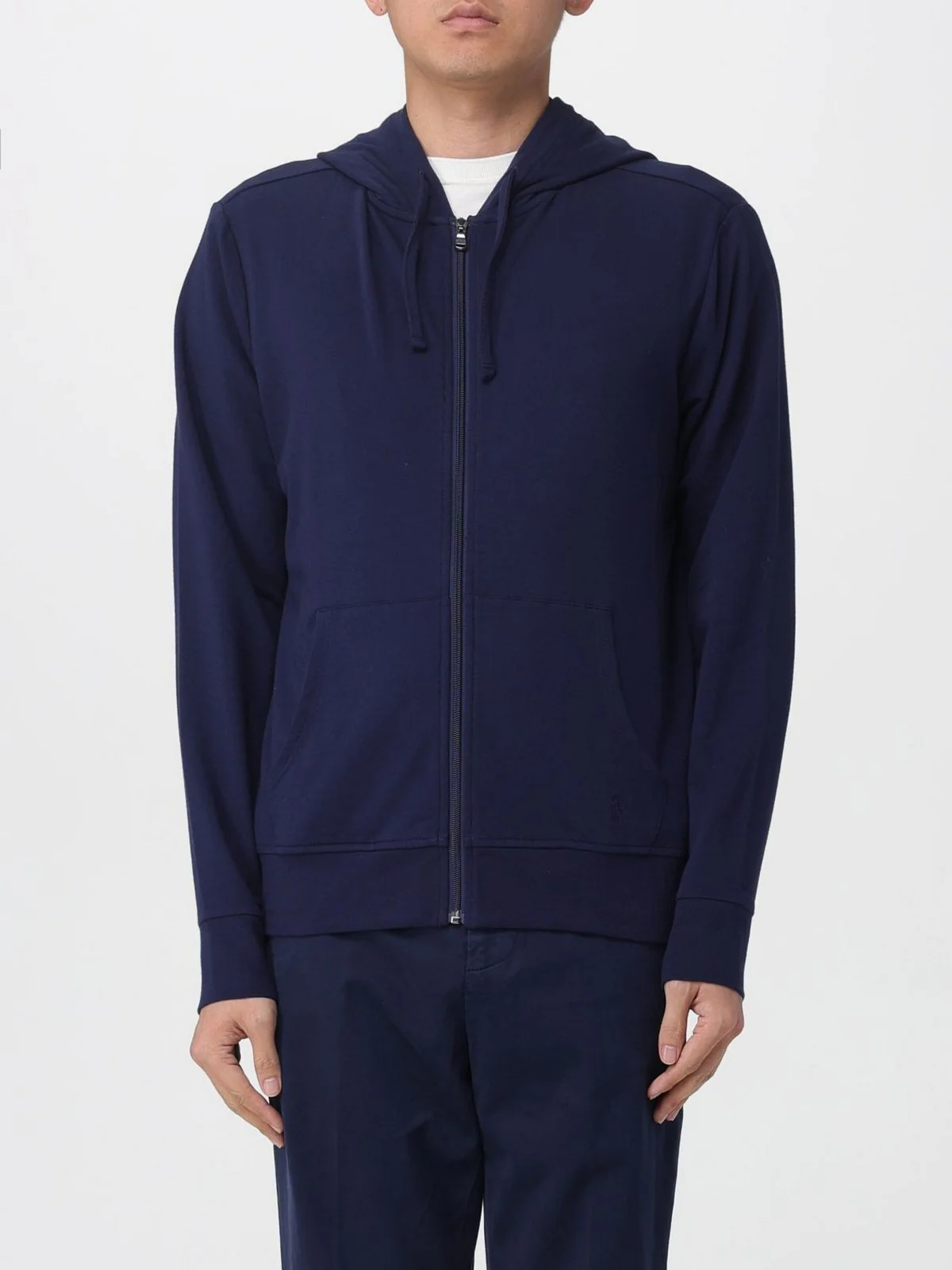 POLO RALPH LAUREN T-shirt Uomo L/S HOODIE-LOUNGE-TOP 714962527 007 CRUISE NAVY - Image 2