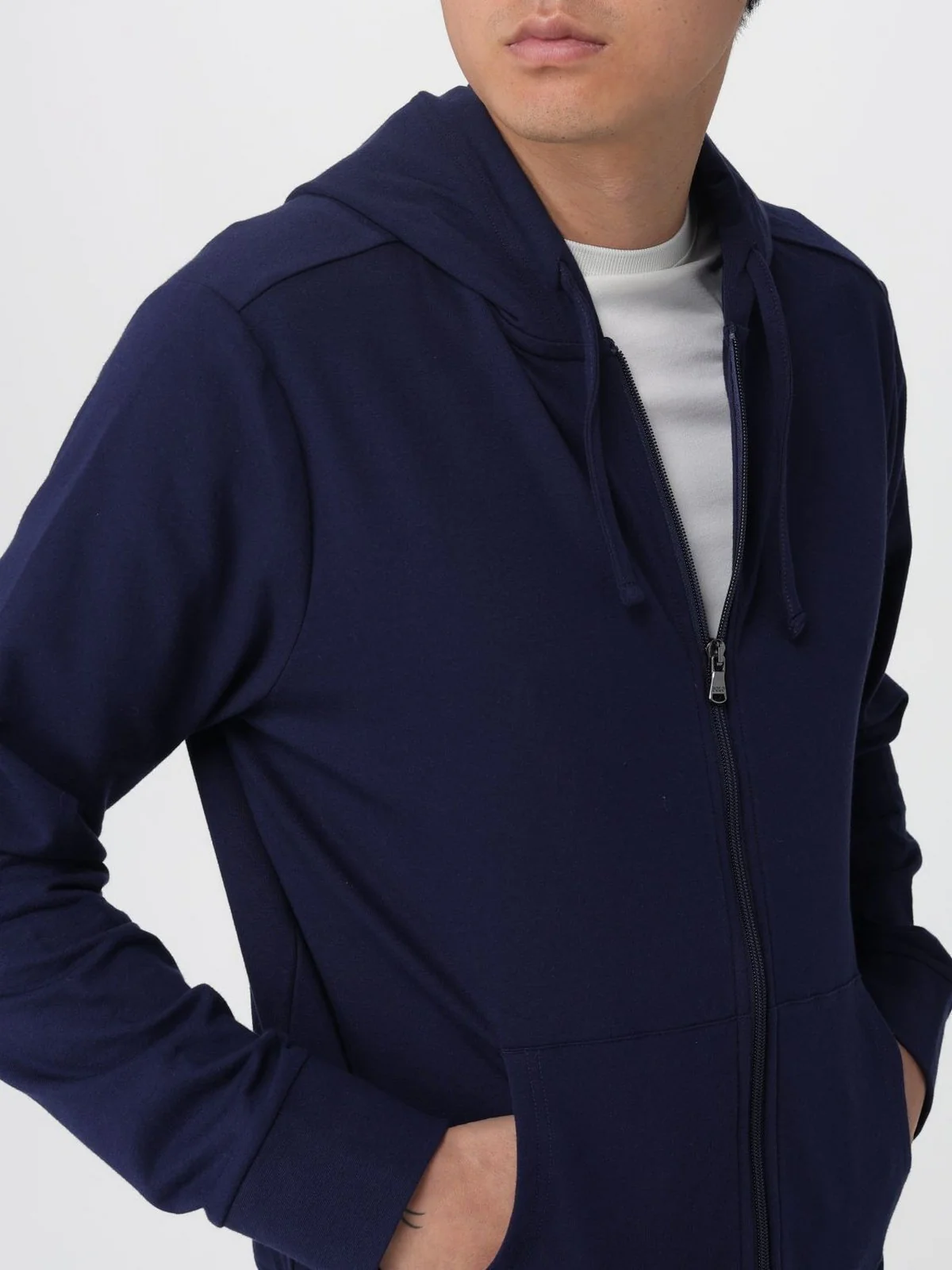 POLO RALPH LAUREN T-shirt Uomo L/S HOODIE-LOUNGE-TOP 714962527 007 CRUISE NAVY - Image 4