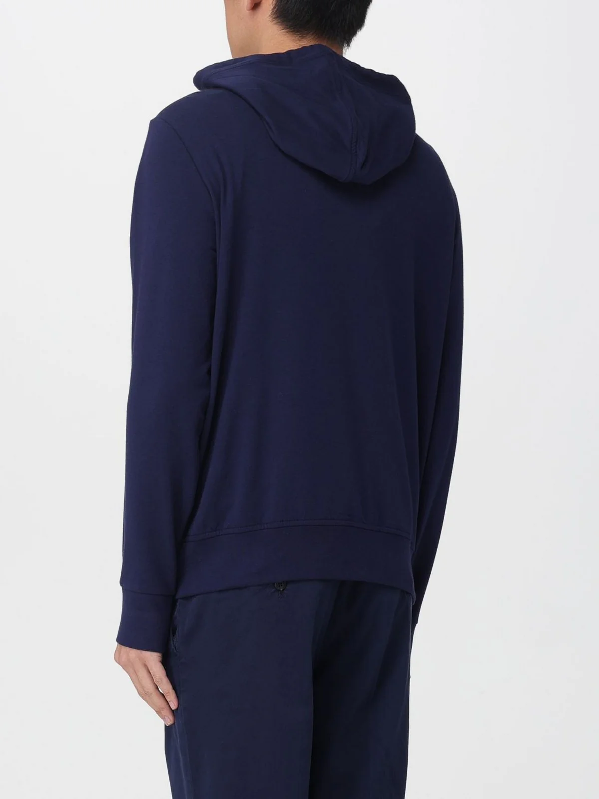POLO RALPH LAUREN T-shirt Uomo L/S HOODIE-LOUNGE-TOP 714962527 007 CRUISE NAVY - Image 5