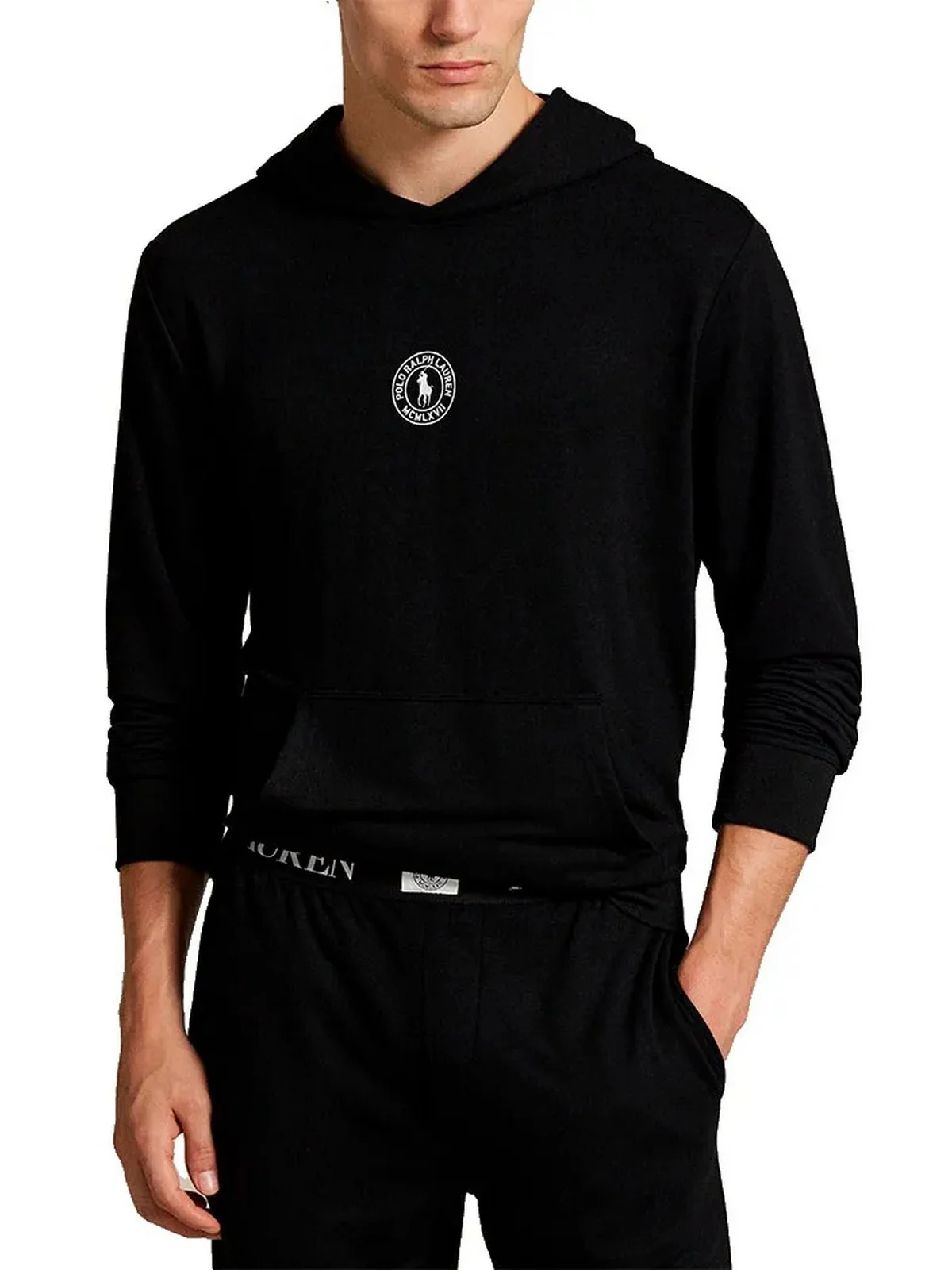 POLO RALPH LAUREN T-shirt Uomo PO HOOD-SLEEP-TOP 714P03152 001 POLO BLACK/POLO BLACK - Image 2