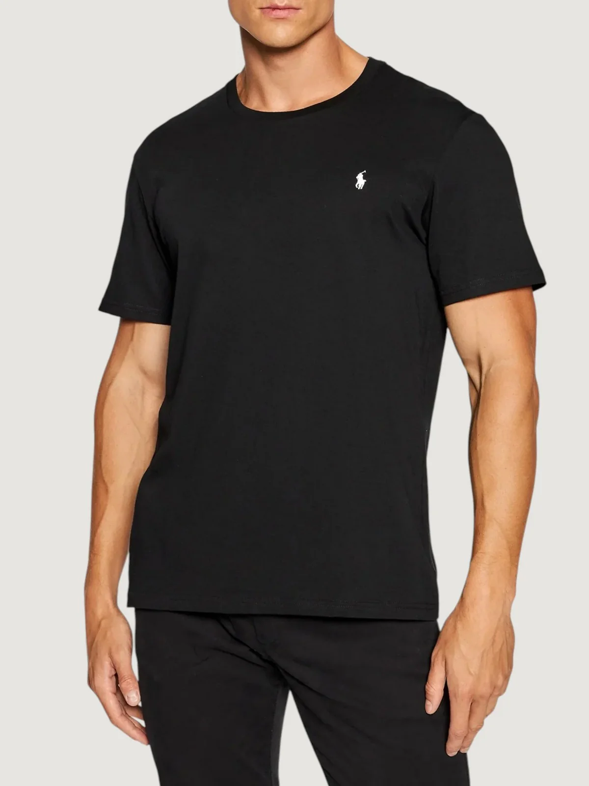 POLO RALPH LAUREN T-shirt Uomo S/S CREW-SLEEP-TOP 714844756 006 POLO BLACK / WHITE PP - Image 2