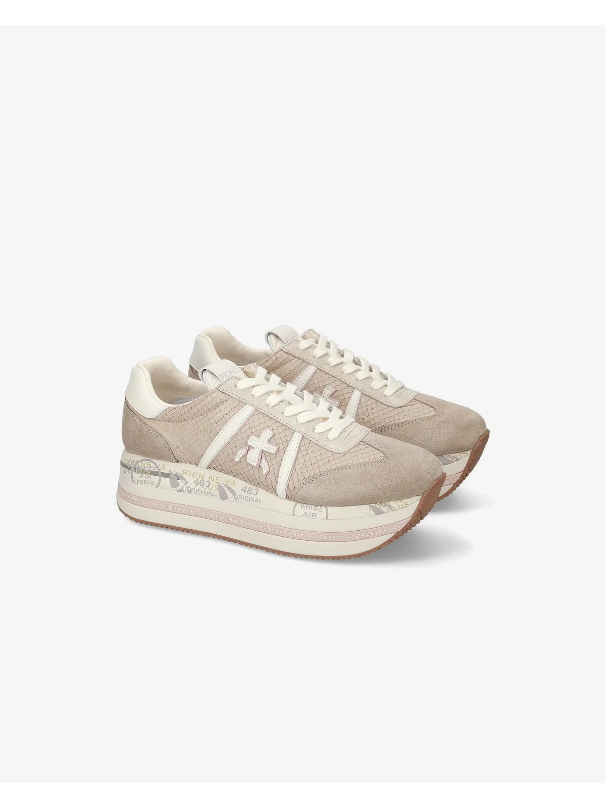 PREMIATA Sneaker Donna BETH VAR 7039 Beige - Image 3