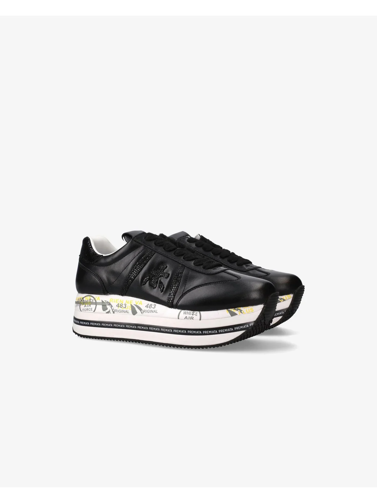 PREMIATA Sneaker Donna BETH VAR 7107 Nero - Image 3