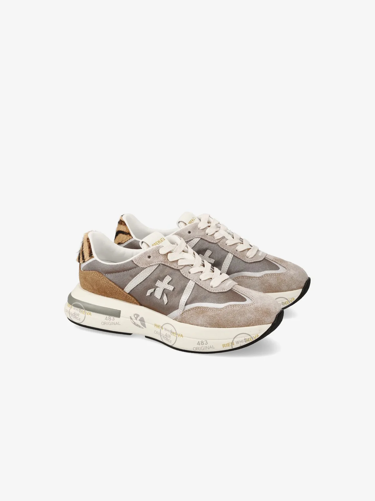 PREMIATA Sneaker Donna  CASSIE VAR 7675 TAUPE/BROWN - Image 5