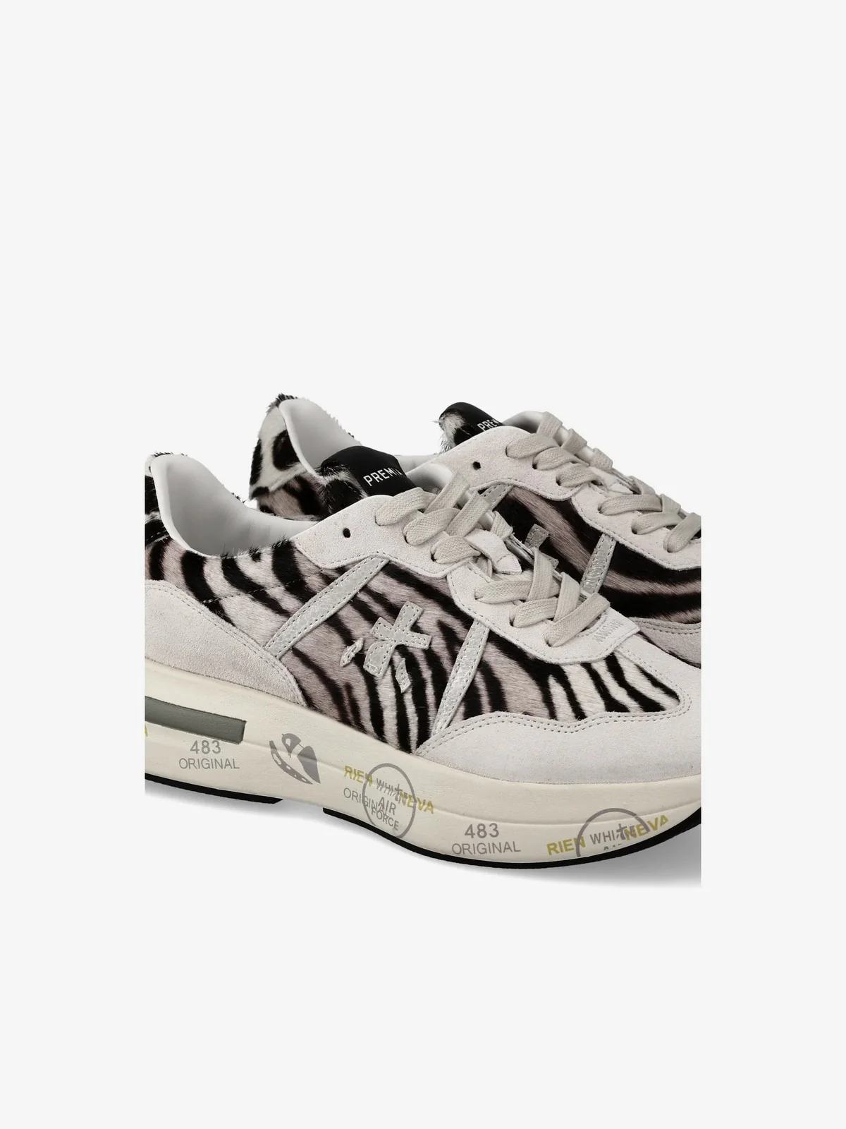 PREMIATA Sneaker Donna  CASSIE VAR 7677 ANIMALIER ZEBRA/GREY - Image 2