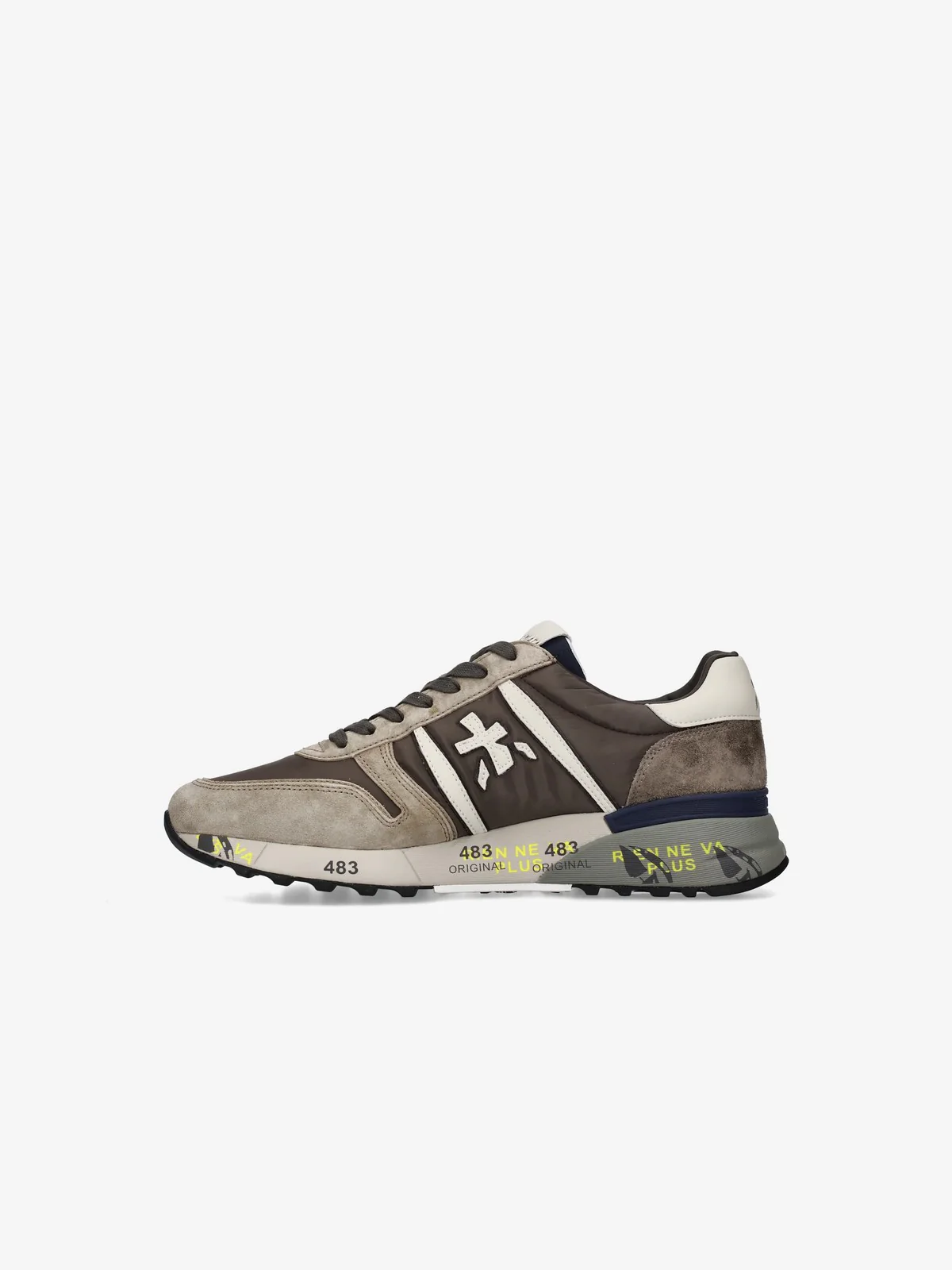PREMIATA Sneaker Uomo LANDER VAR 7704 TAUPE/BROWN - Image 4