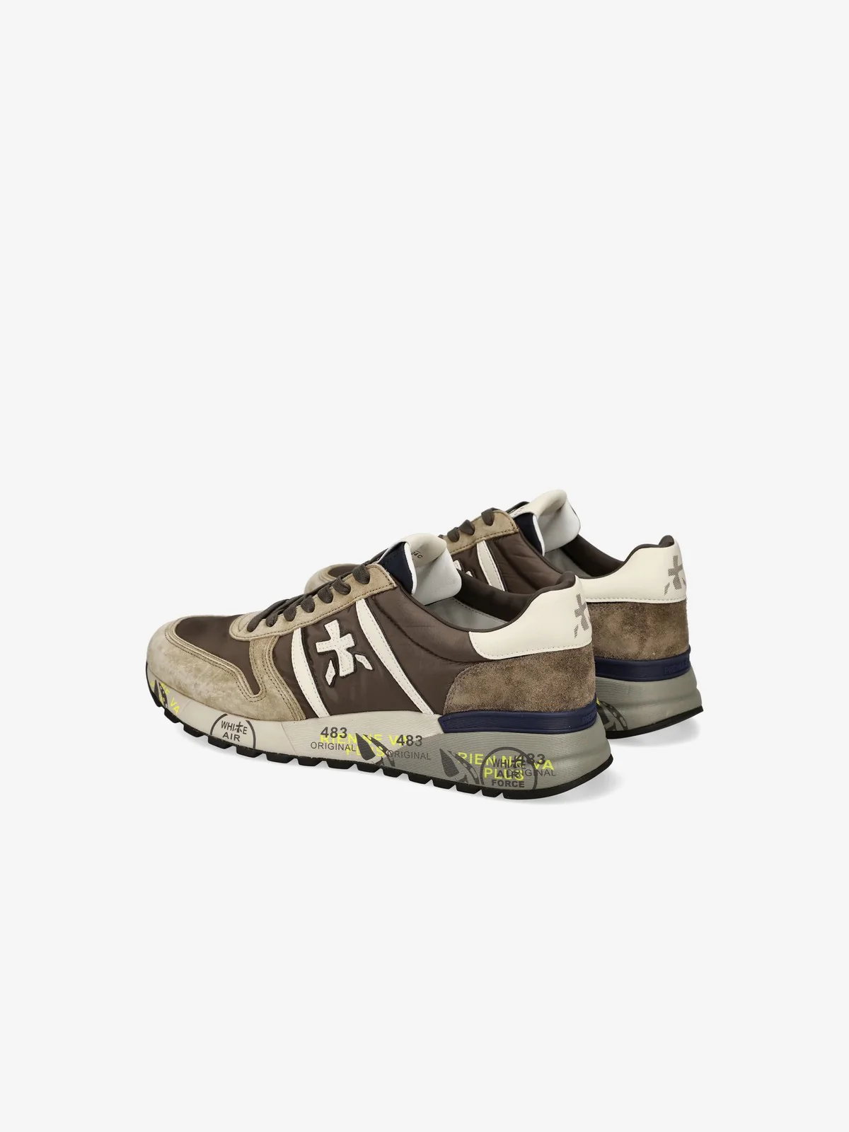 PREMIATA Sneaker Uomo LANDER VAR 7704 TAUPE/BROWN - Image 5