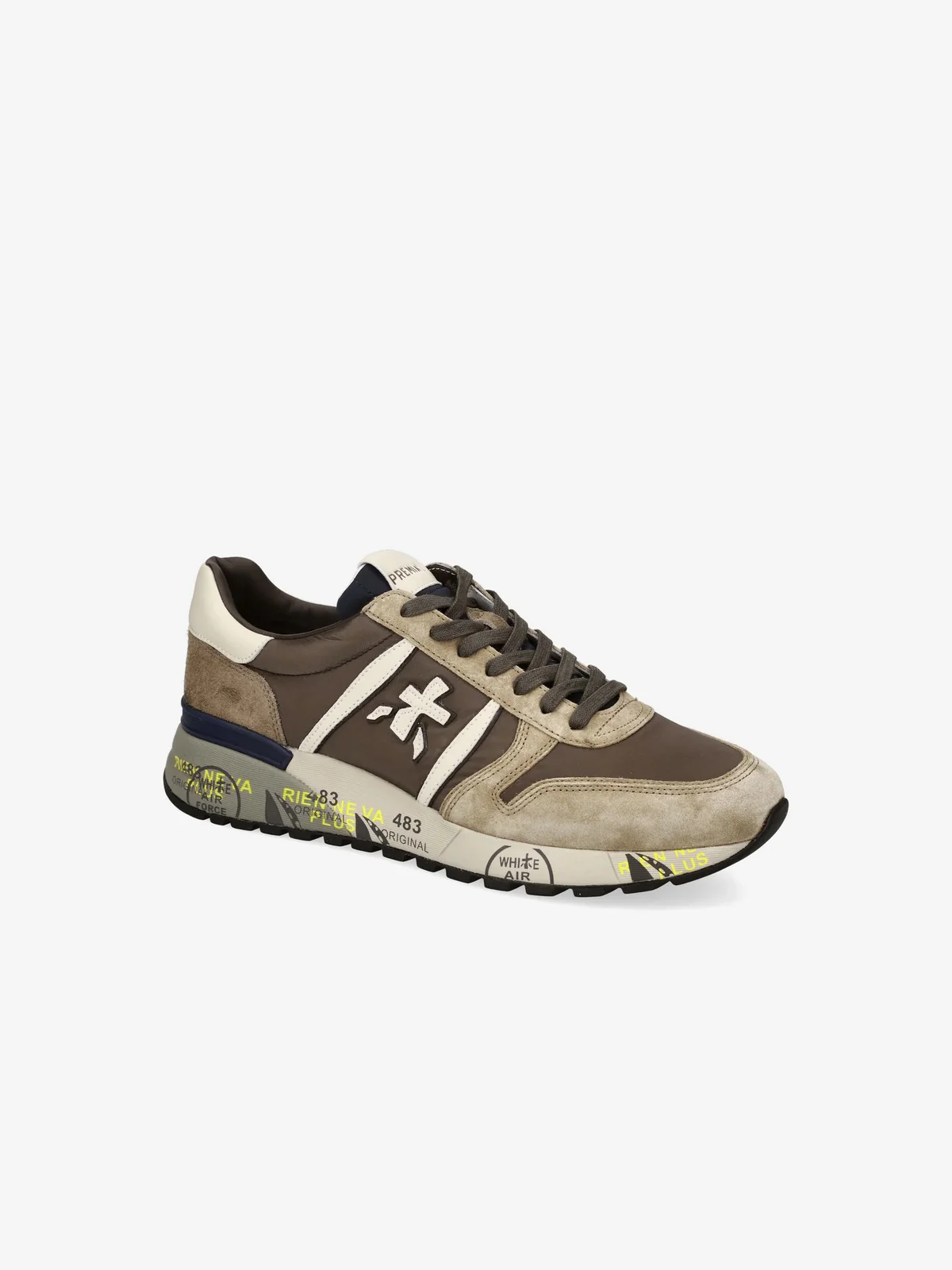 PREMIATA Sneaker Uomo LANDER VAR 7704 TAUPE/BROWN - Image 6