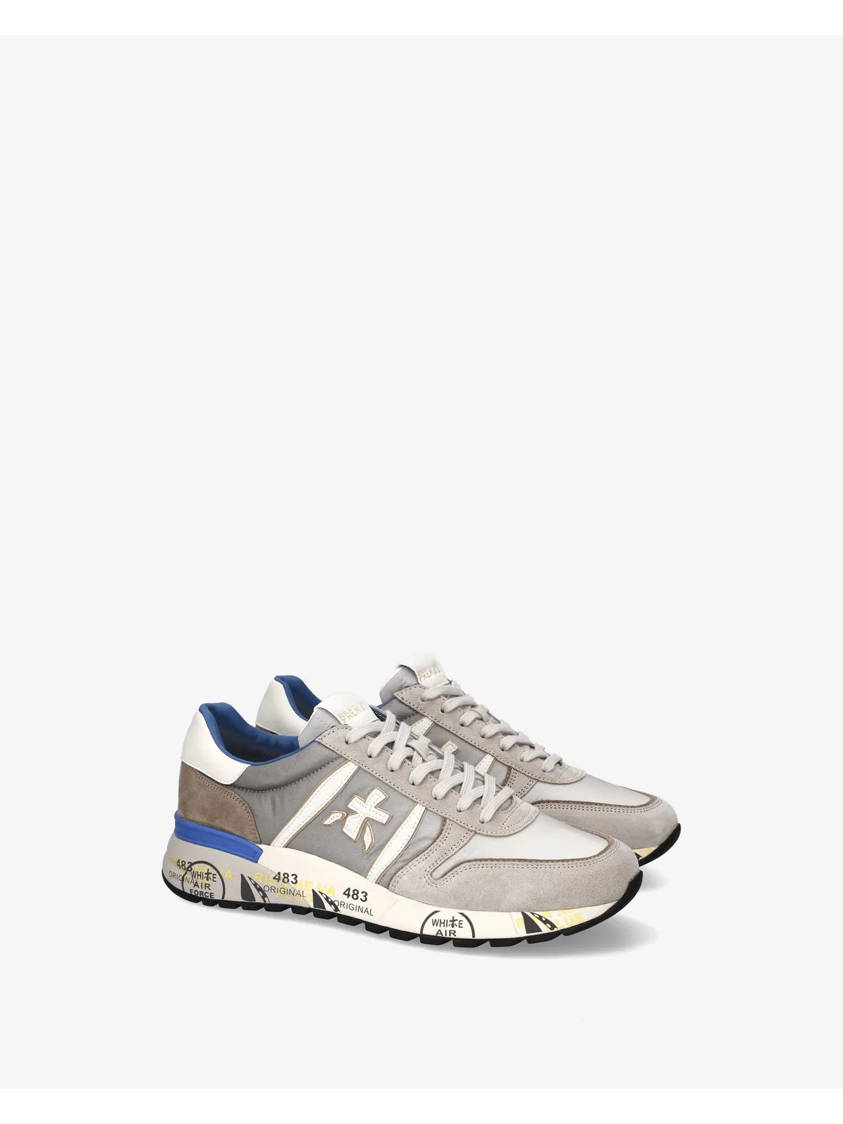 PREMIATA Sneaker Uomo  LANDER VAR 8010 LIGHT GREY - Image 4