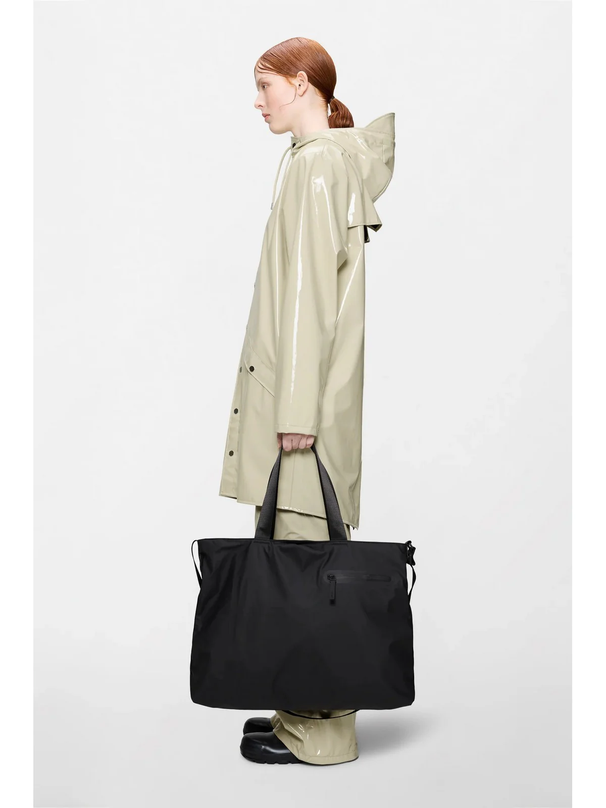 RAINS Borsa Unisex adulto  16430 01 BLACK BLACK - Image 4