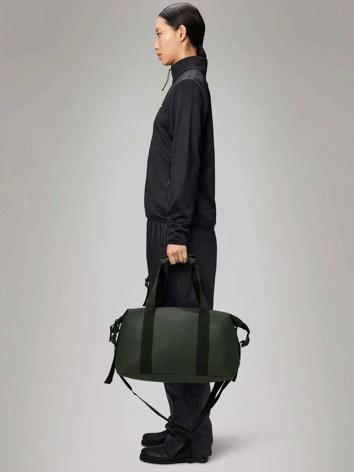 RAINS Borsa Unisex adulto Hilo Weekend Bag Small W3 14220 03 Green GREEN - Image 5
