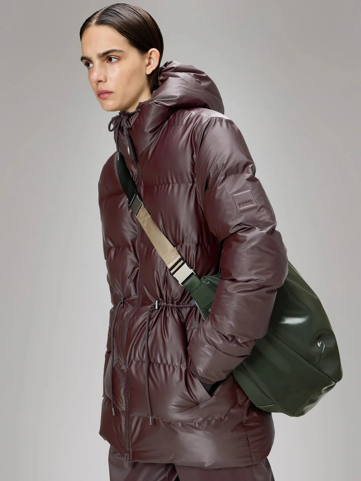 RAINS Borsa Unisex adulto Valera Shoulder Bag Large W3 13120 127 Swamp Swamp - Image 4