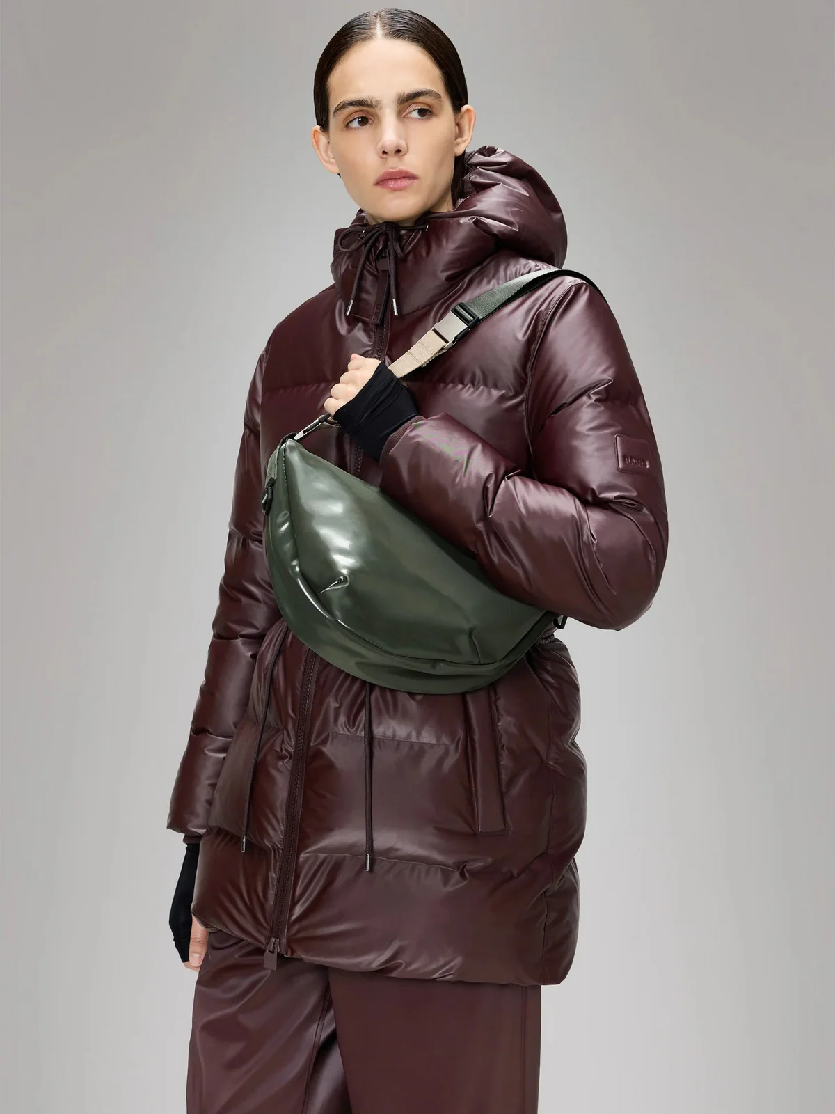 RAINS Borsa Unisex adulto Valera Shoulder Bag W3 14670 127 Swamp Swamp - Image 3