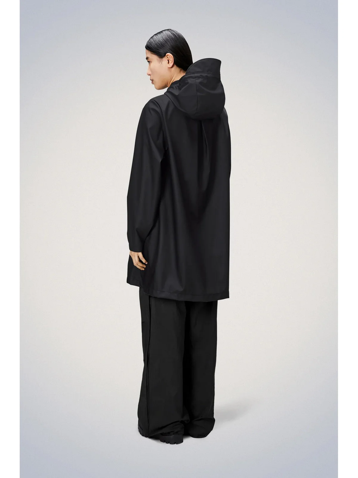 RAINS Giubbino Donna A-line W Jacket W3 18050 01 Black Nero - Image 3