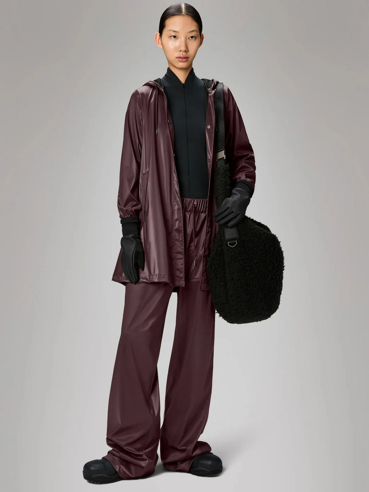 RAINS Giubbino Donna A-line W Jacket W3 18050 129 Depth Depth - Image 3