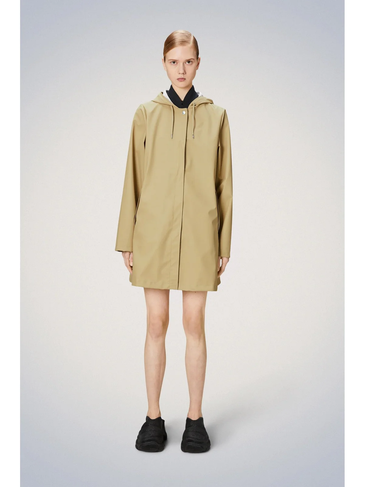 RAINS Giubbino Donna A-line W Jacket W3 18050 24 Sand Beige - Image 2