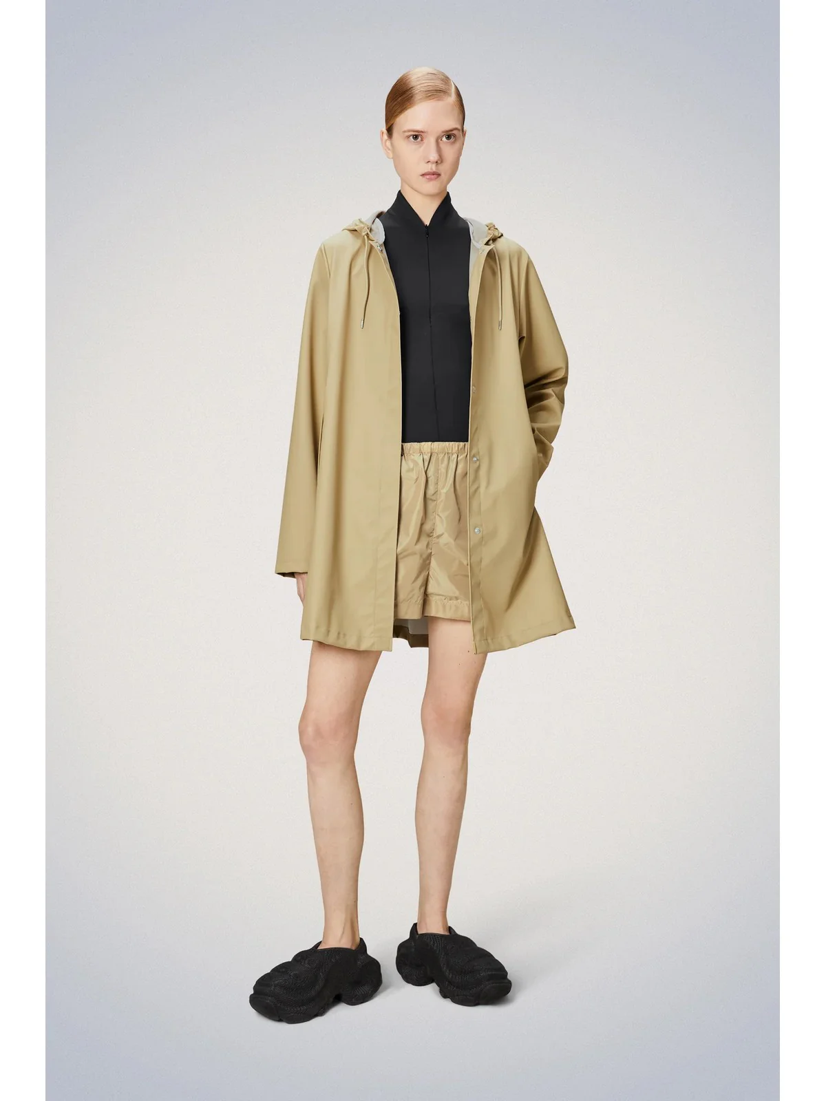 RAINS Giubbino Donna A-line W Jacket W3 18050 24 Sand Beige - Image 4