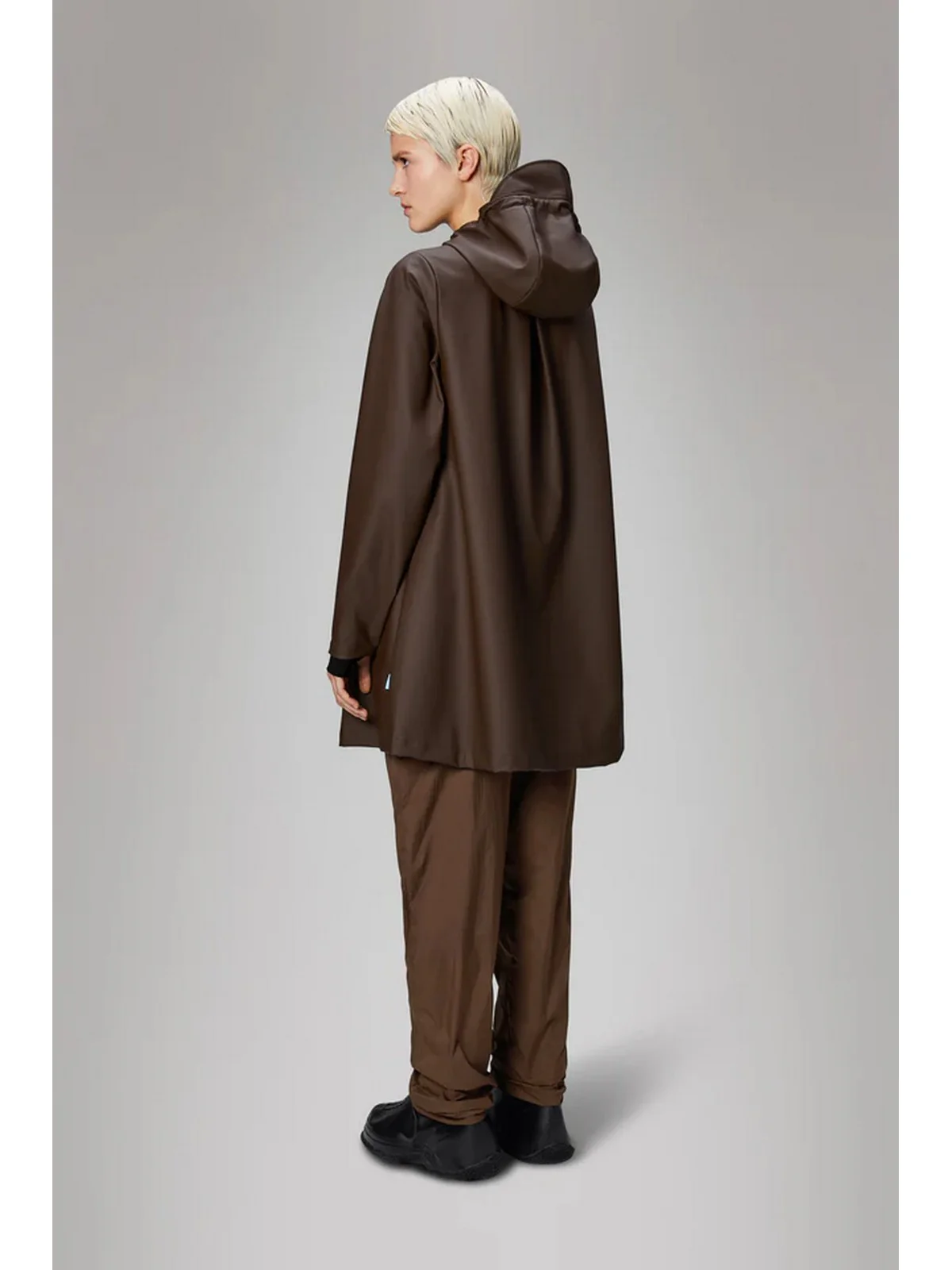 RAINS Giubbino Donna A-line W Jacket W3 18050 FRM Marrone - Image 3