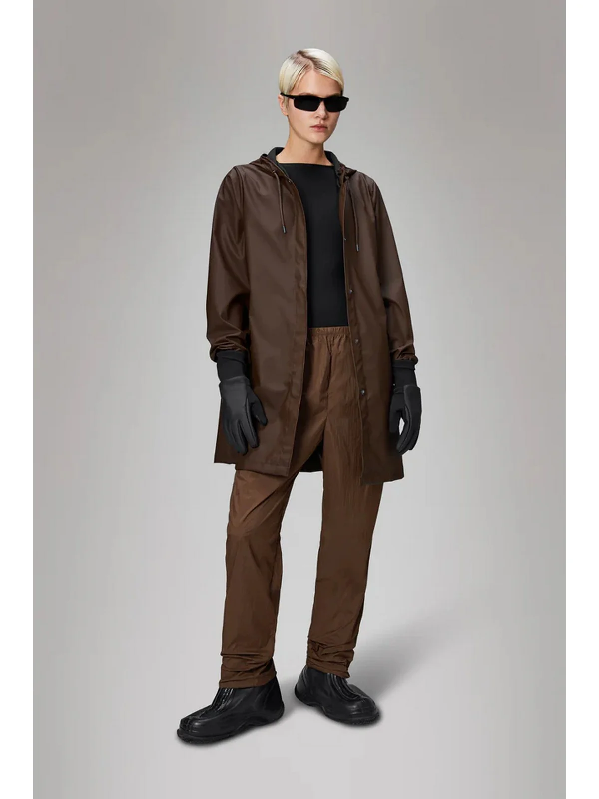 RAINS Giubbino Donna A-line W Jacket W3 18050 FRM Marrone - Image 4
