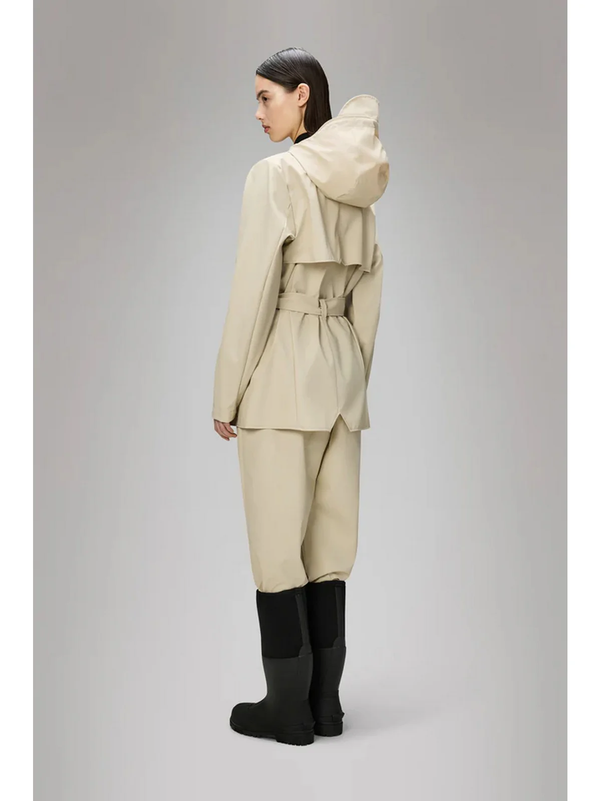 RAINS Giubbino Donna Curve Jacket W3 12100 26 Dune Beige - Image 3