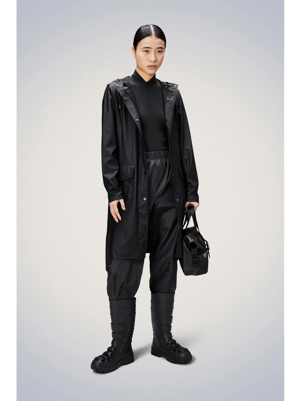 RAINS Giubbino Donna Curve W Jacket W3 18130 01 Black Nero - Image 2