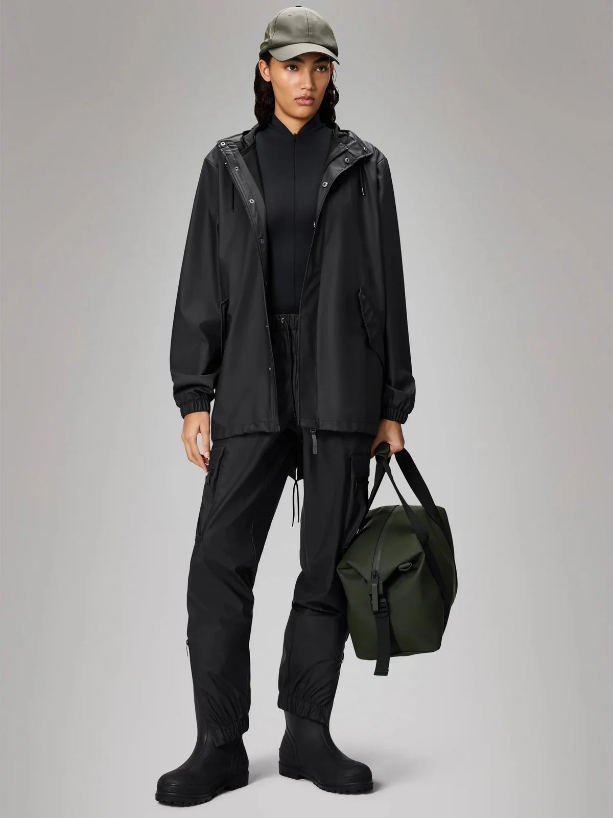 RAINS Giubbino Unisex adulto Fishtail Jacket W3 18010 01 Black BLACK - Image 2