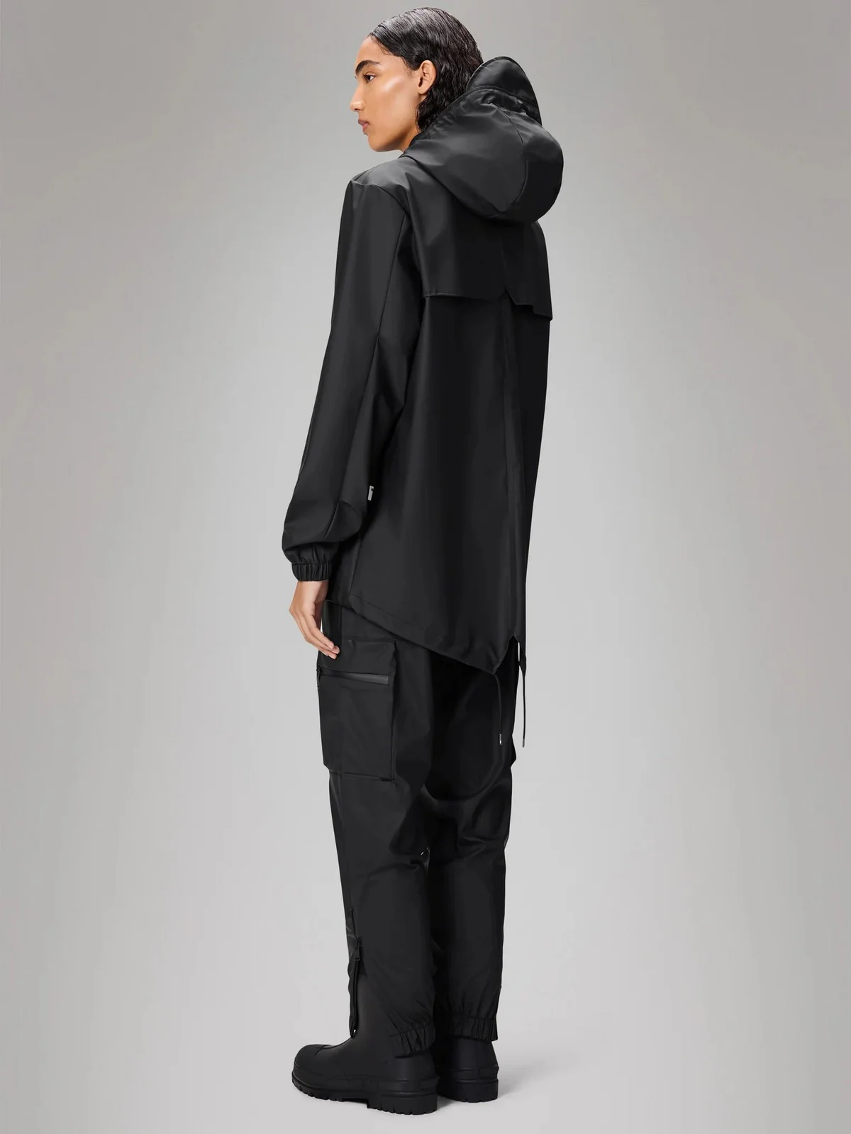 RAINS Giubbino Unisex adulto Fishtail Jacket W3 18010 01 Black BLACK - Image 3