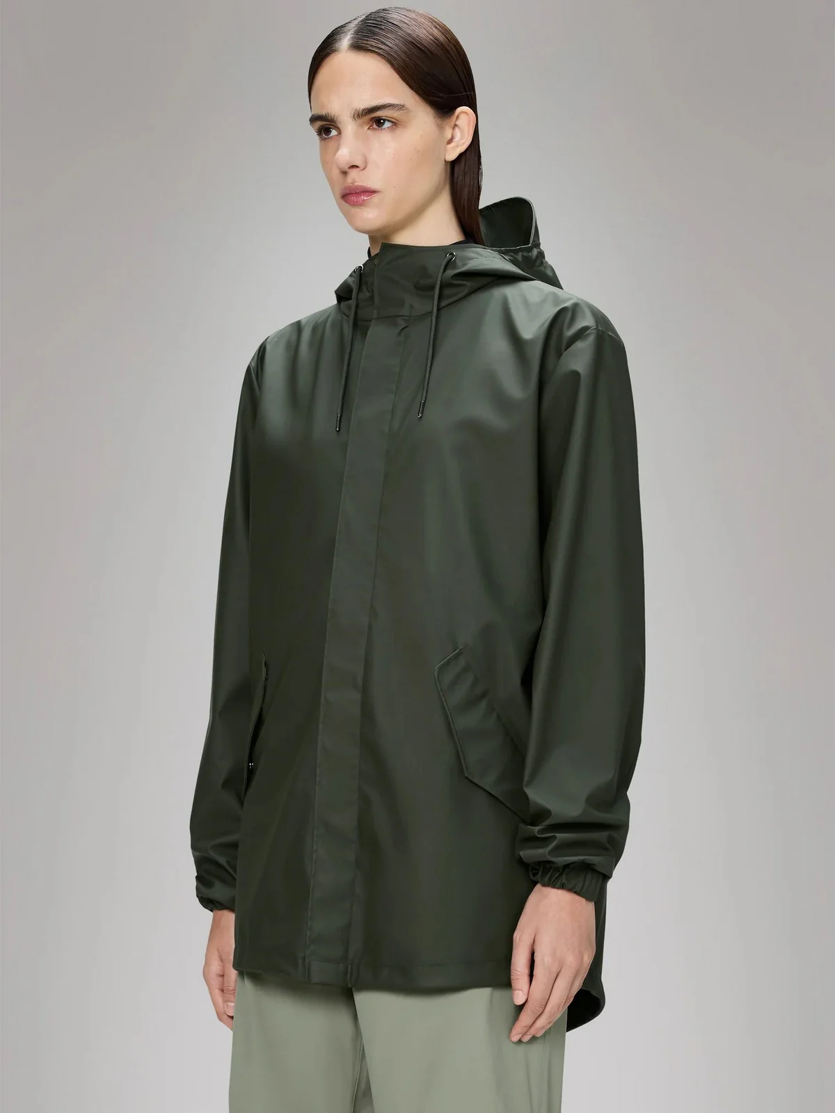 RAINS Giubbino Unisex adulto Fishtail Jacket W3 18010 03 Green GREEN - Image 2