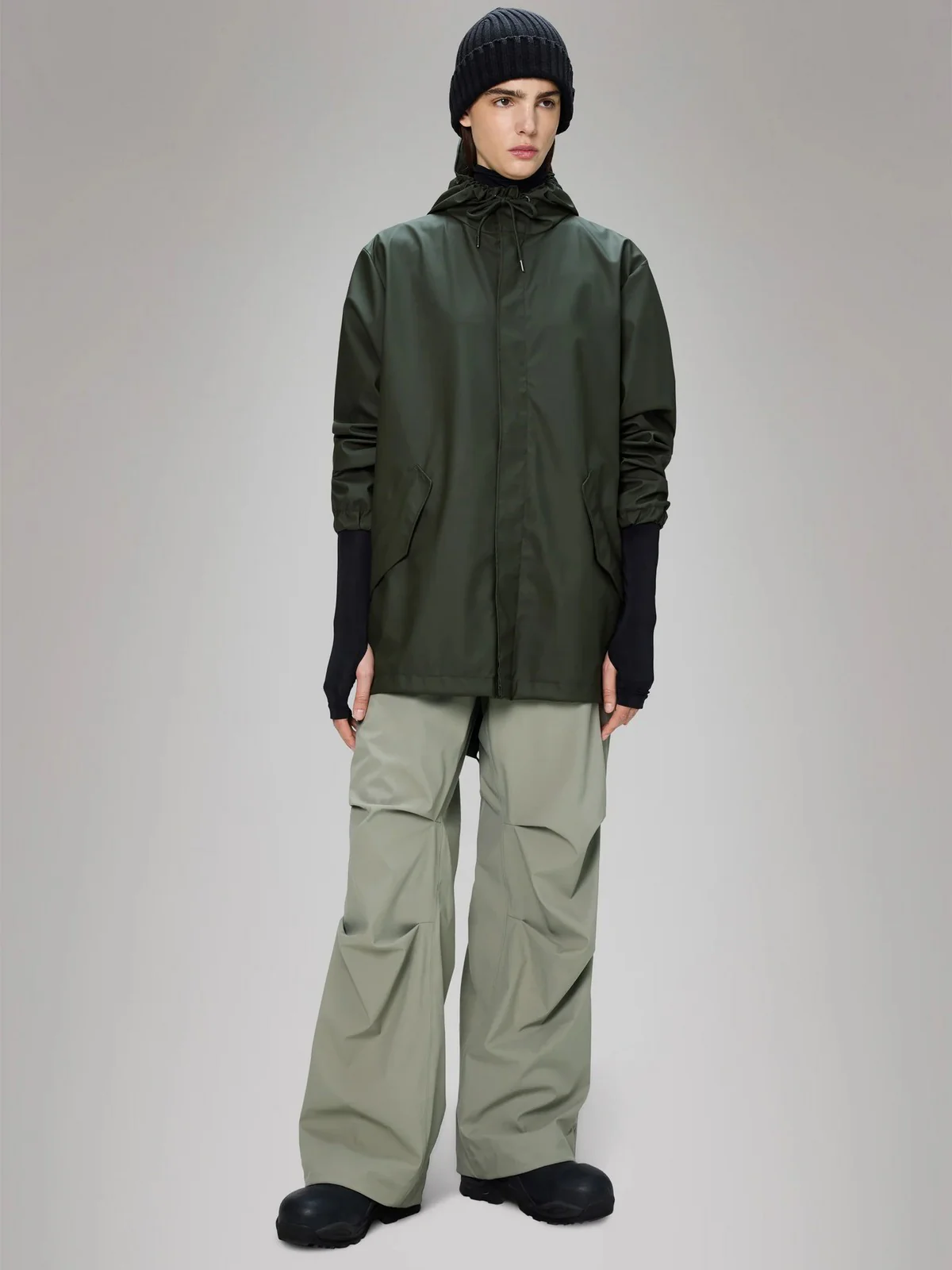 RAINS Giubbino Unisex adulto Fishtail Jacket W3 18010 03 Green GREEN - Image 3