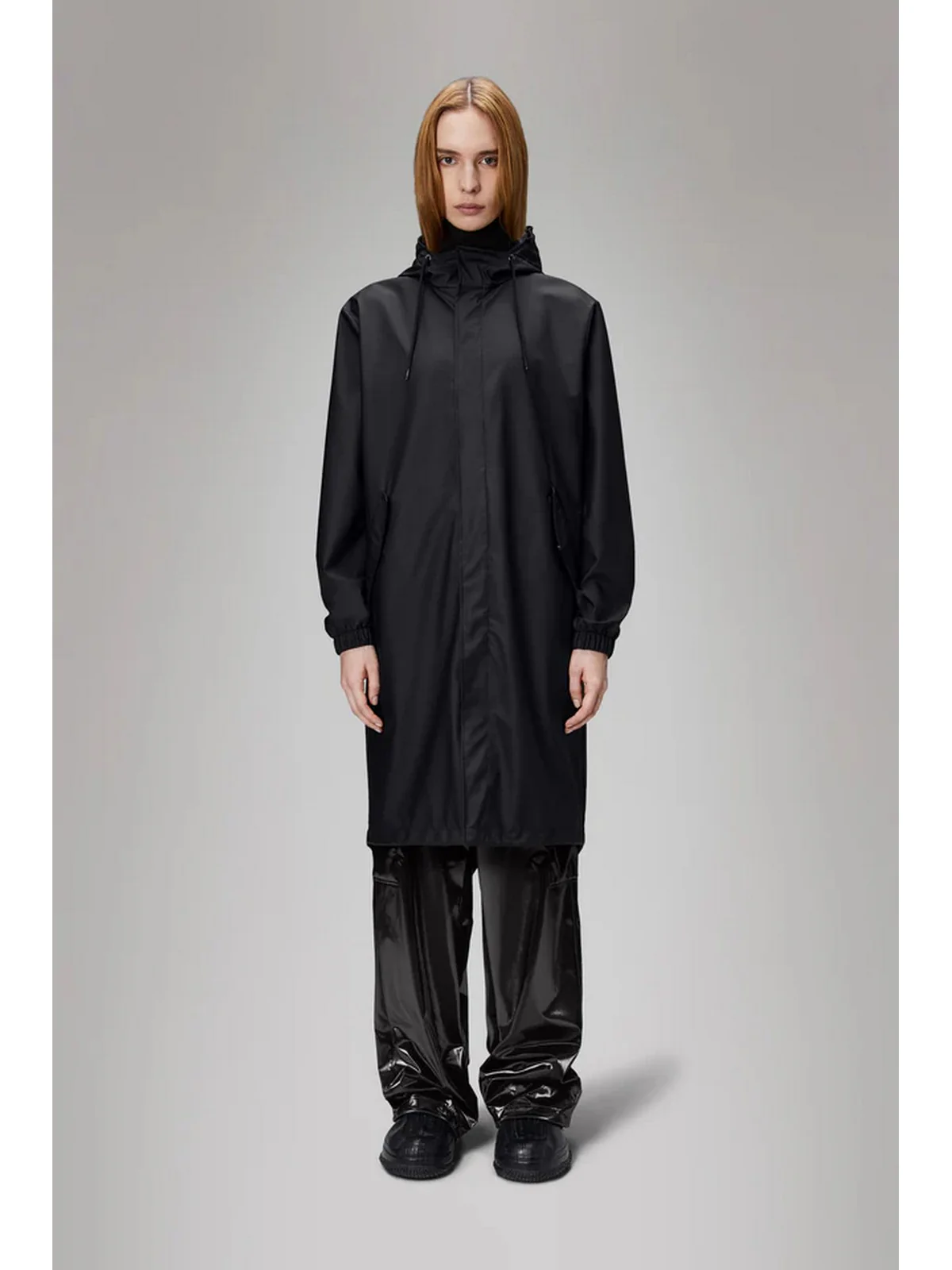 RAINS Giubbino Unisex adulto Fishtail Parka 18140 BLA Nero - Image 2