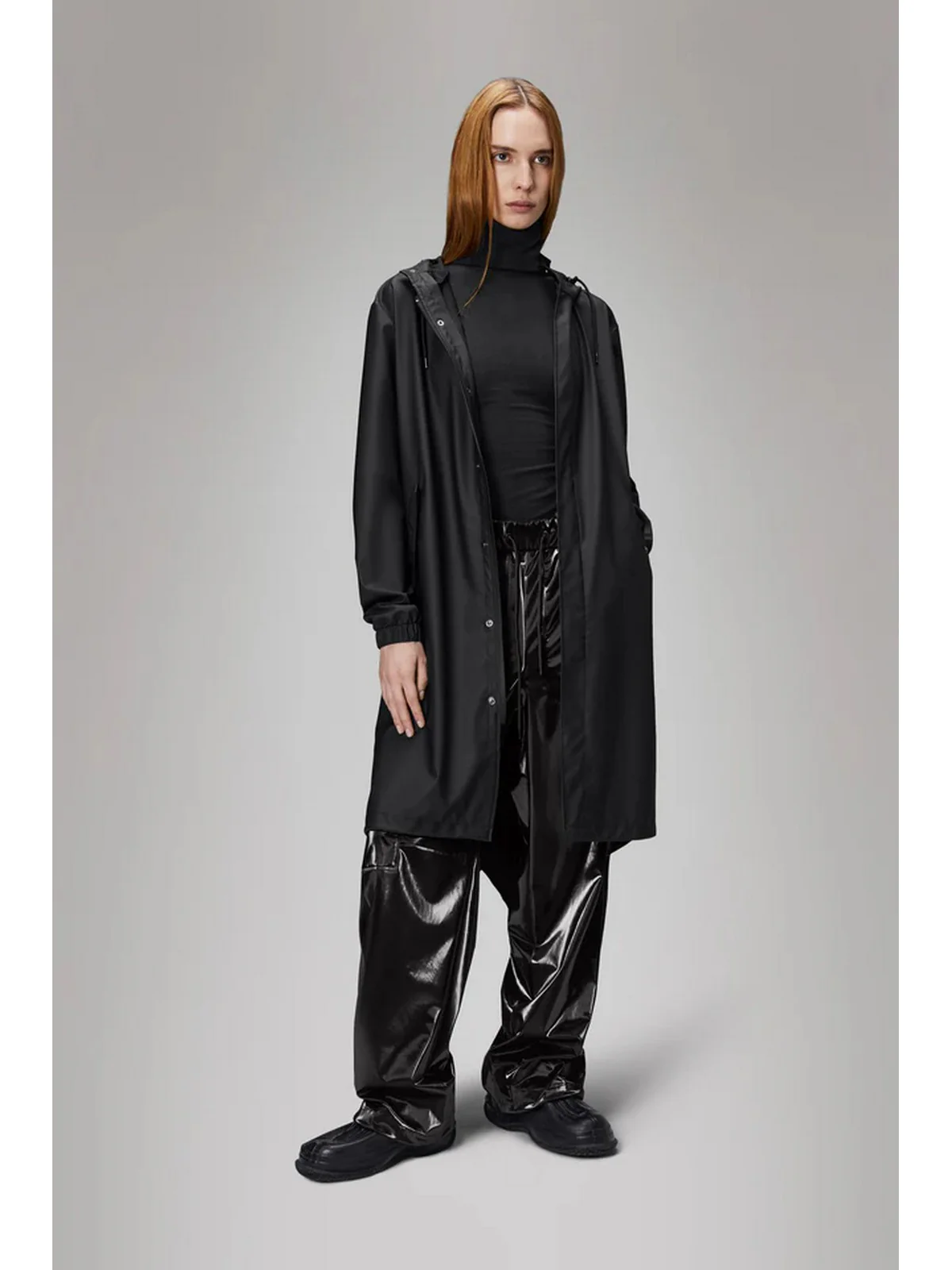RAINS Giubbino Unisex adulto Fishtail Parka 18140 BLA Nero - Image 4