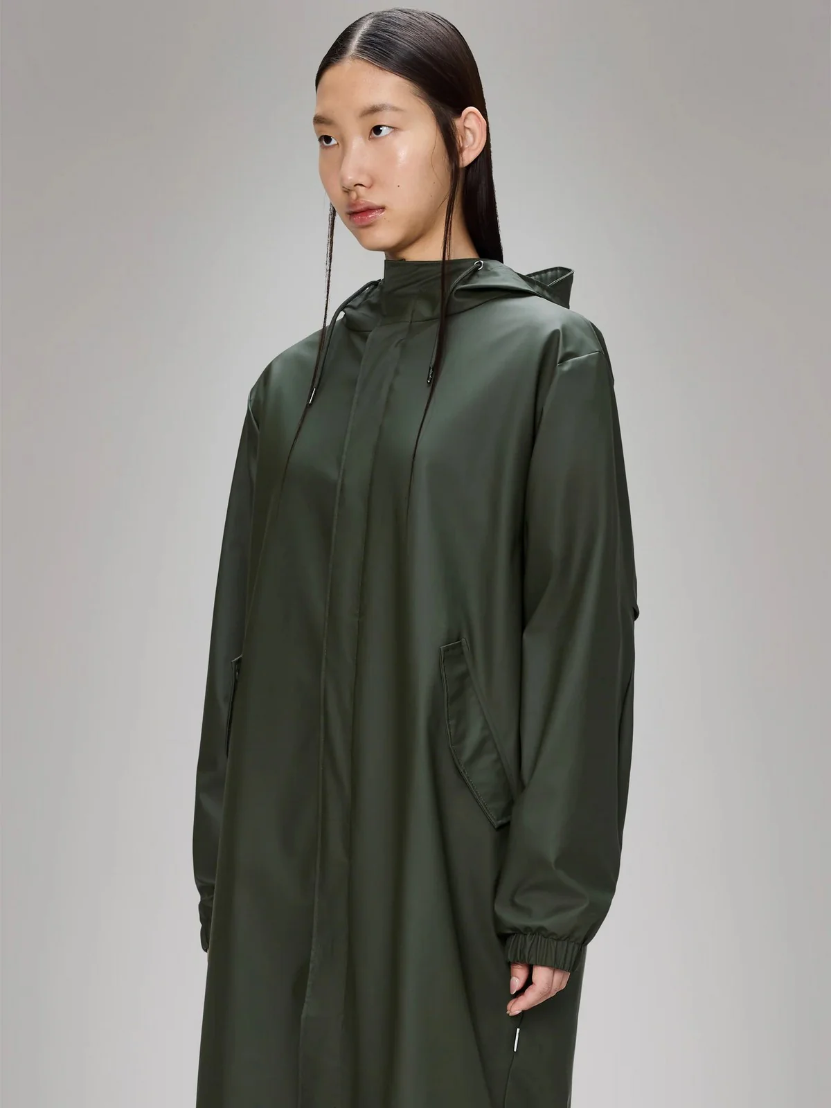 RAINS Giubbino Unisex adulto Fishtail Parka W3 18140 03 Green GREEN - Image 2