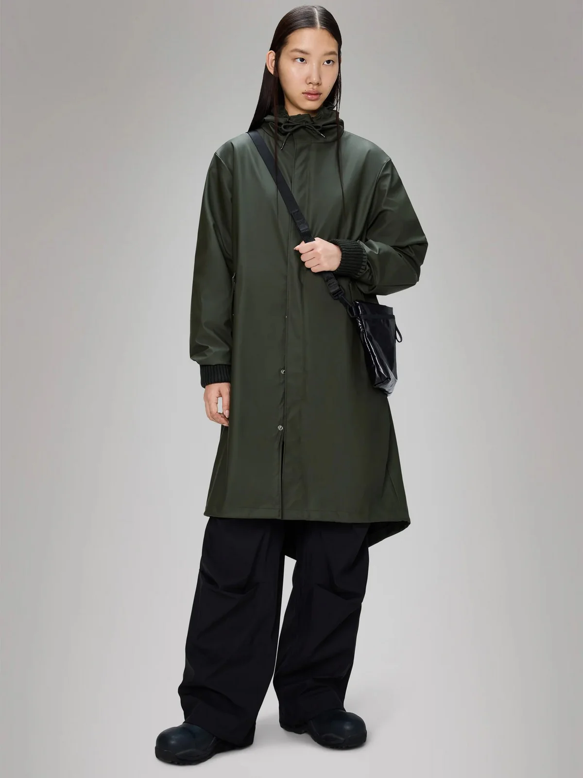 RAINS Giubbino Unisex adulto Fishtail Parka W3 18140 03 Green GREEN - Image 3