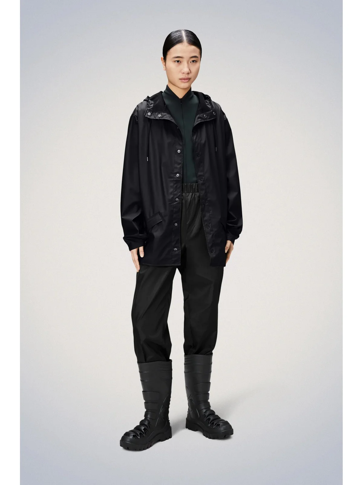 RAINS Giubbino Unisex adulto Jacket W3 12010 01 Black Nero - Image 2